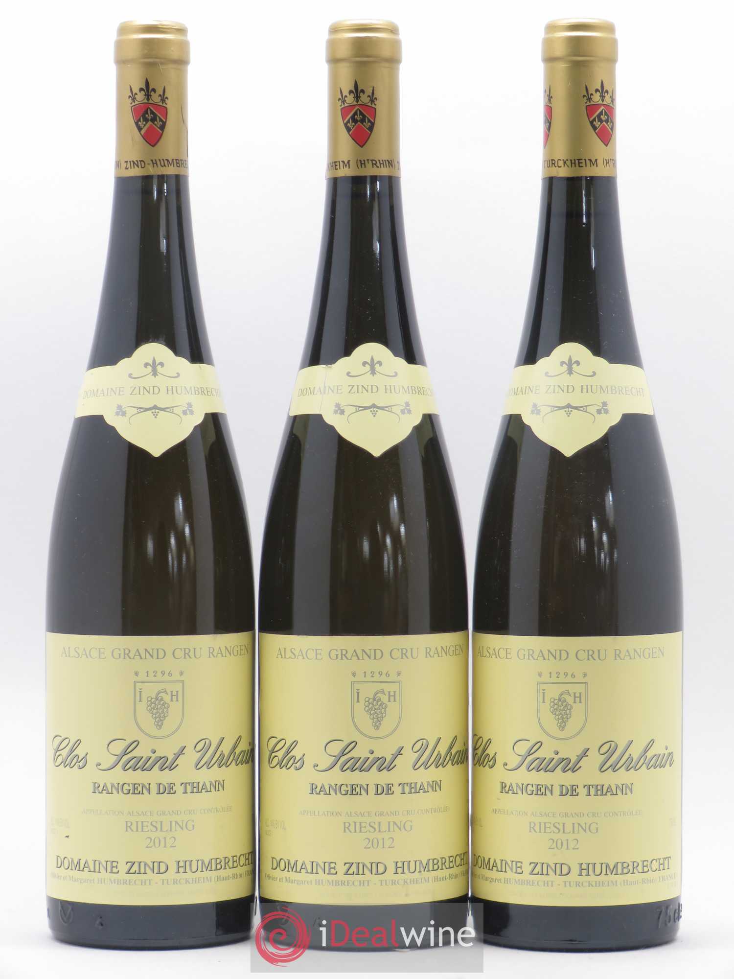 Alsace Riesling Grand Cru Rangen de Thann Clos Saint Urbain Zind-Humbrecht (Domaine) 2012 - Lot de 3 bouteilles - 0