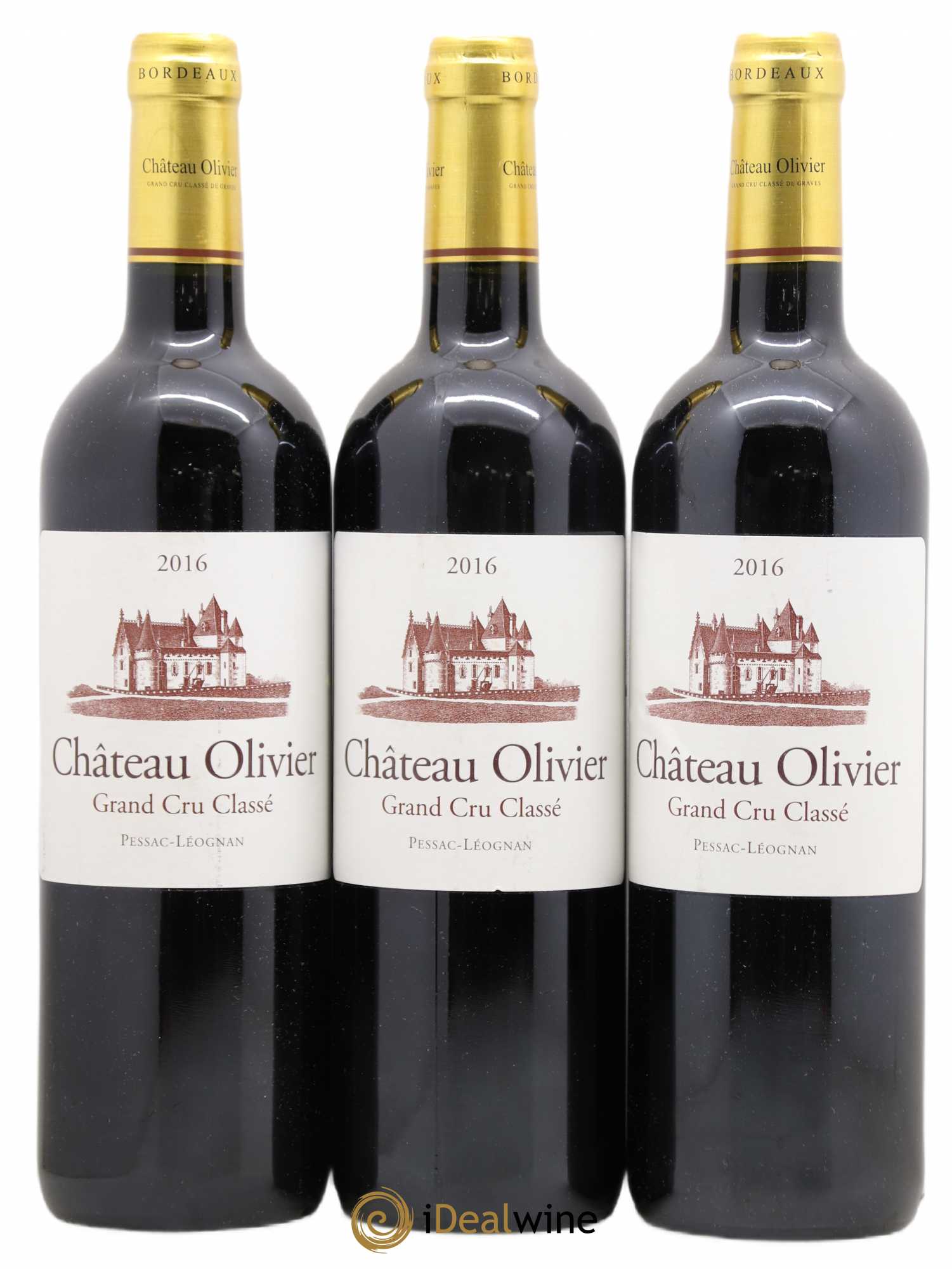 Château Olivier Cru Classé de Graves 2016 - Lot de 3 bouteilles - 0