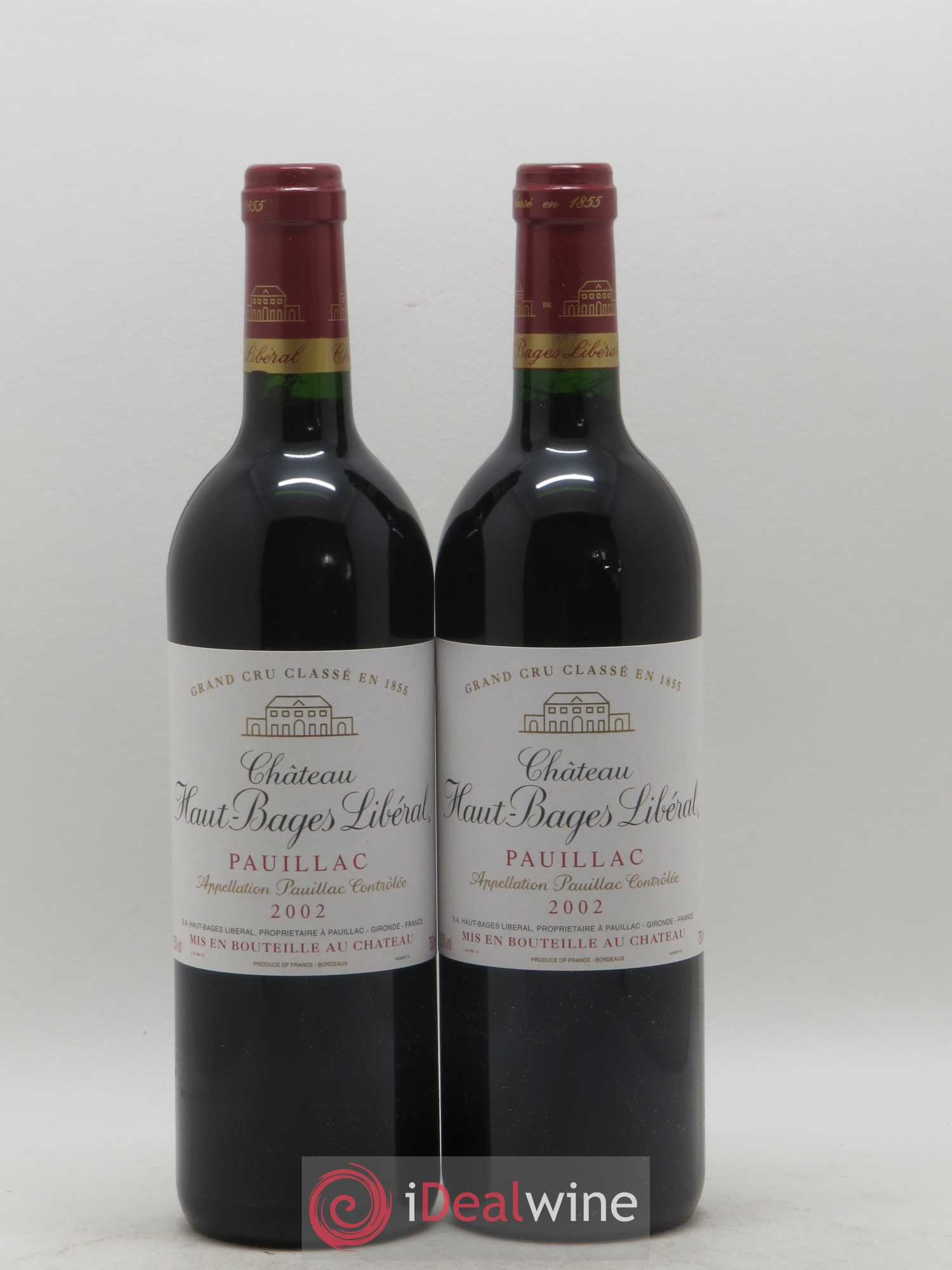 Château Haut Bages Libéral 5ème Grand Cru Classé 2002 - Lot de 2 bouteilles - 0