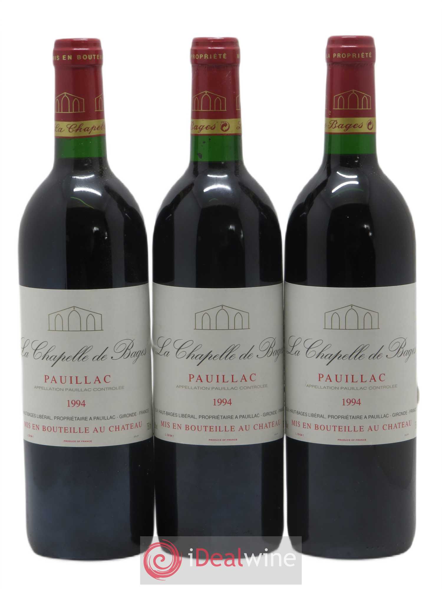 La Chapelle de Haut Bages 1994 - Lot de 3 bouteilles - 0