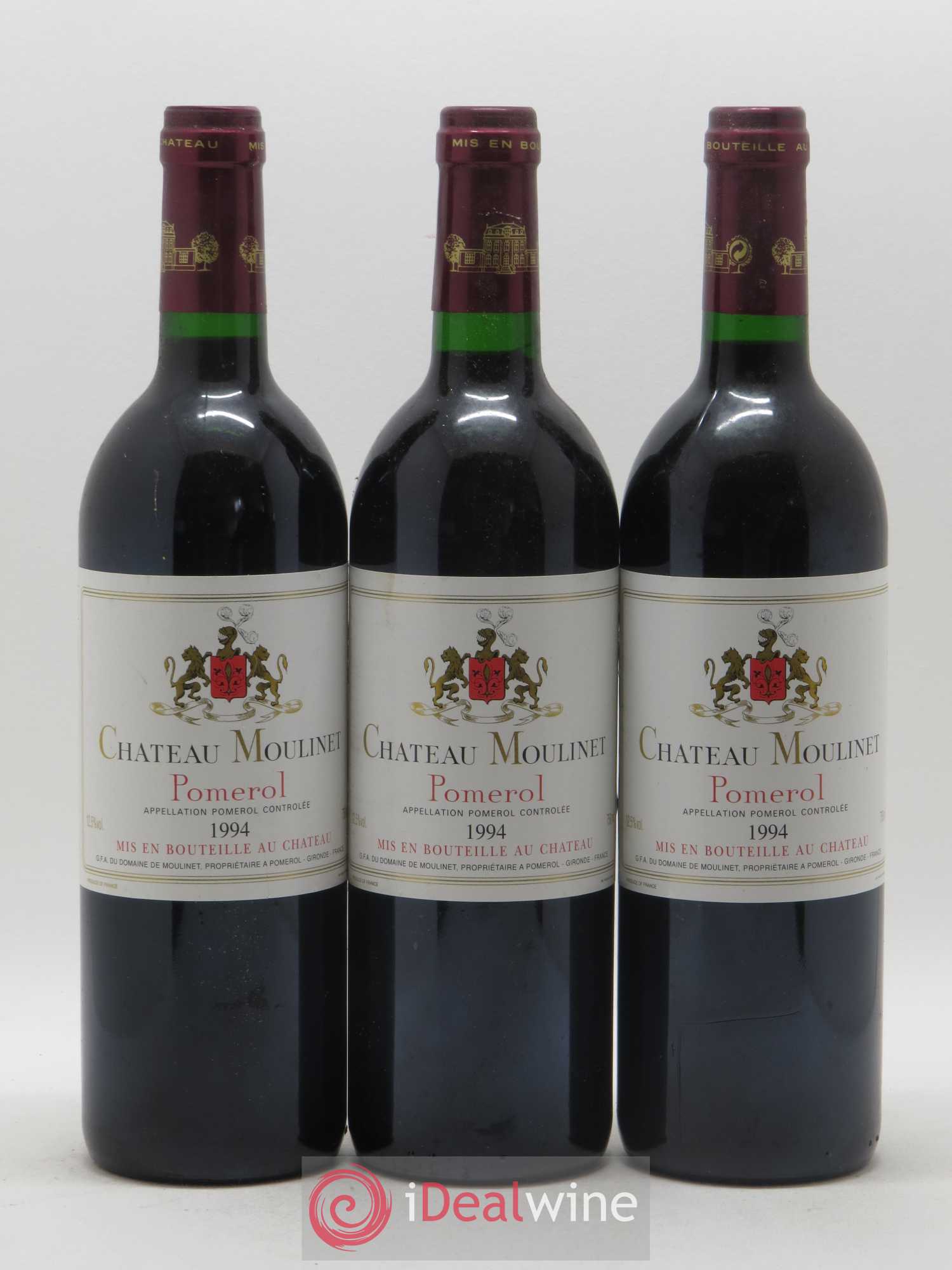 Château Moulinet 1994 - Lot de 3 bouteilles - 0