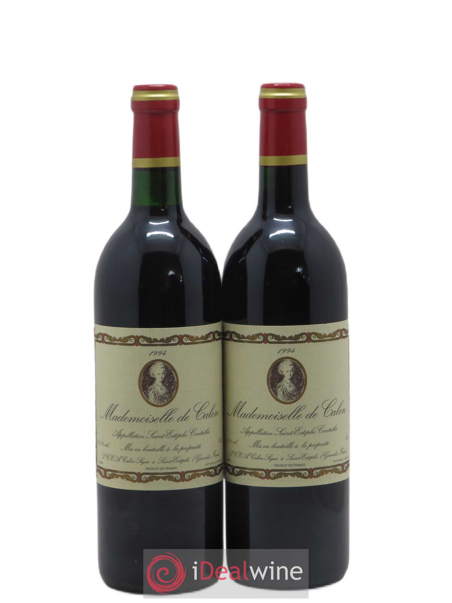 Saint-Estèphe Mademoiselle de Calon Ségur 1994 - Posten von 2 Flaschen - 0
