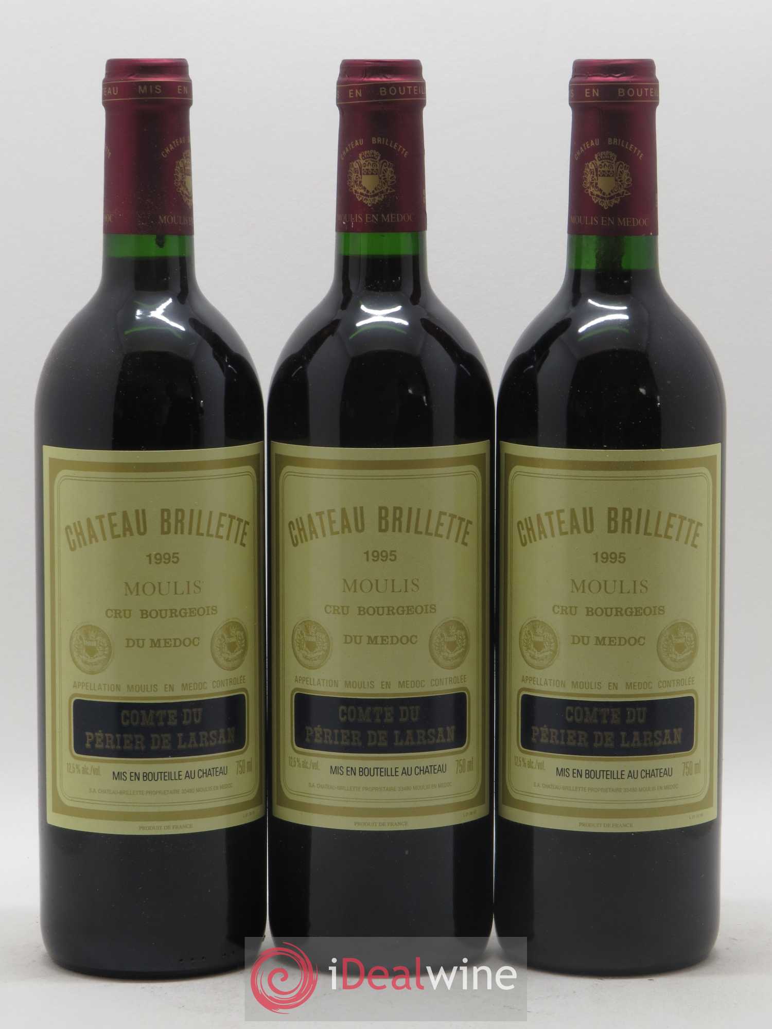 Château Brillette Cru Bourgeois 1995 - Lot de 6 bouteilles - 1
