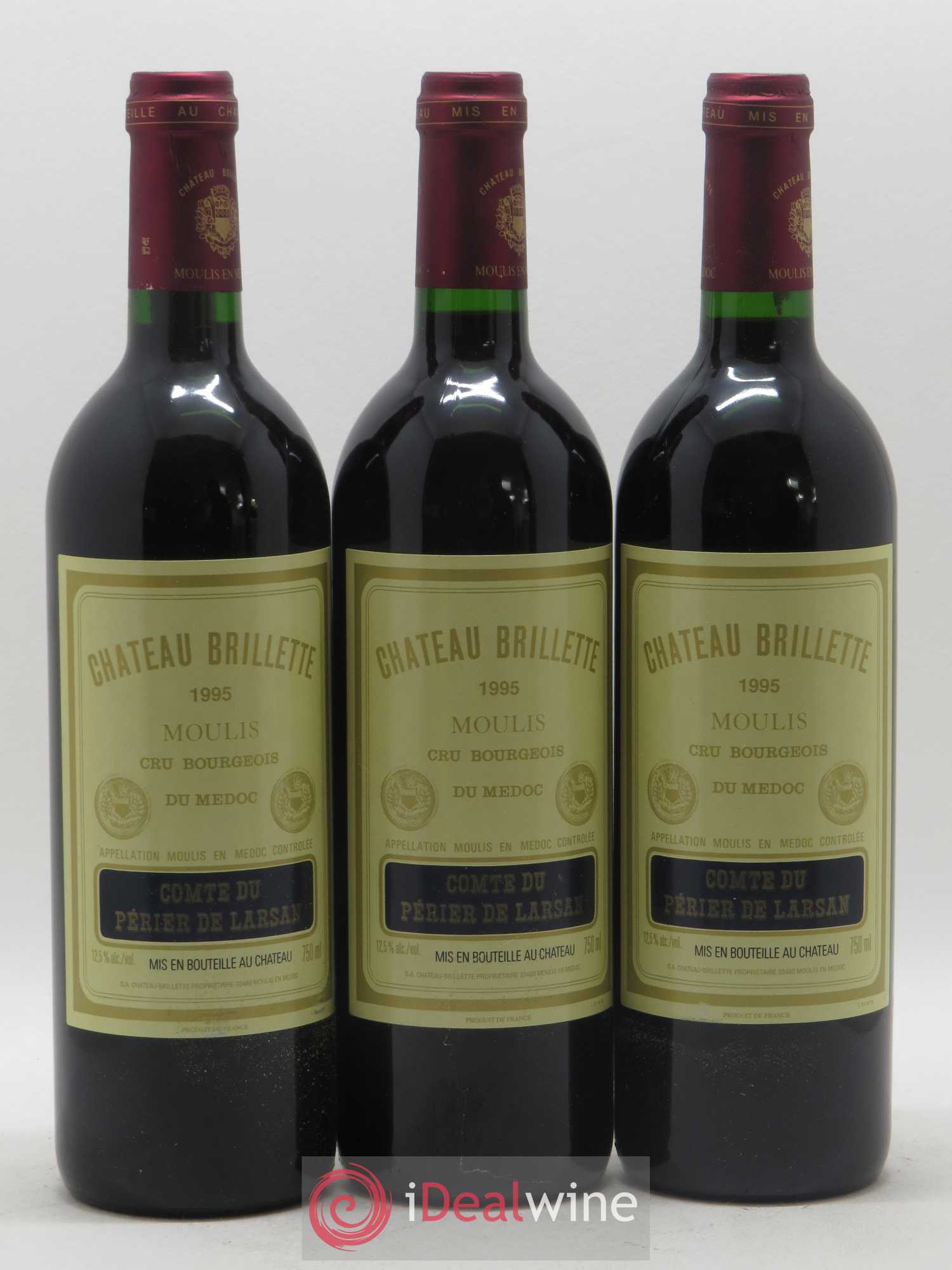 Château Brillette Cru Bourgeois 1995 - Lot de 6 bouteilles - 2