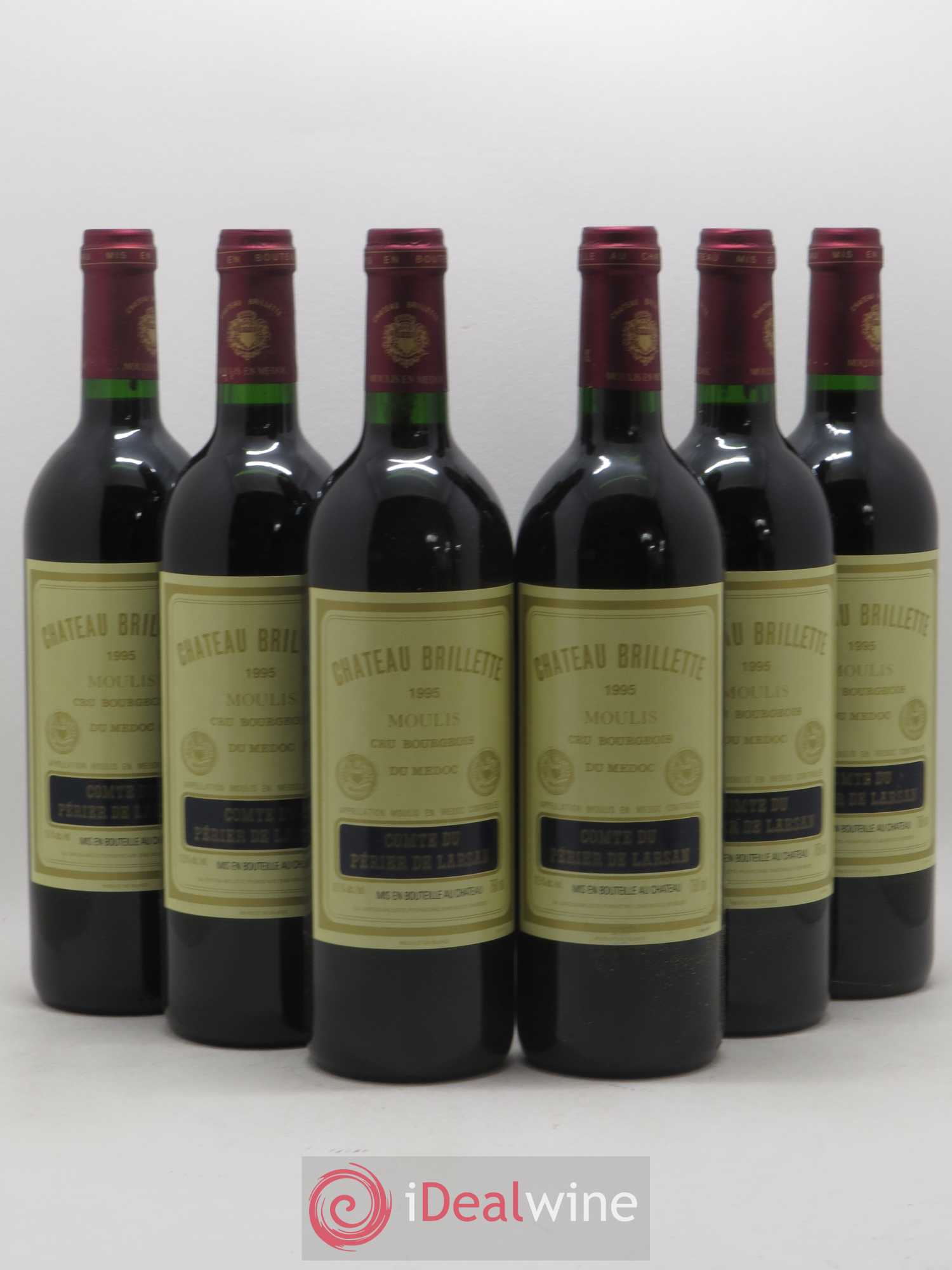 Château Brillette Cru Bourgeois 1995 - Lot de 6 bouteilles - 0