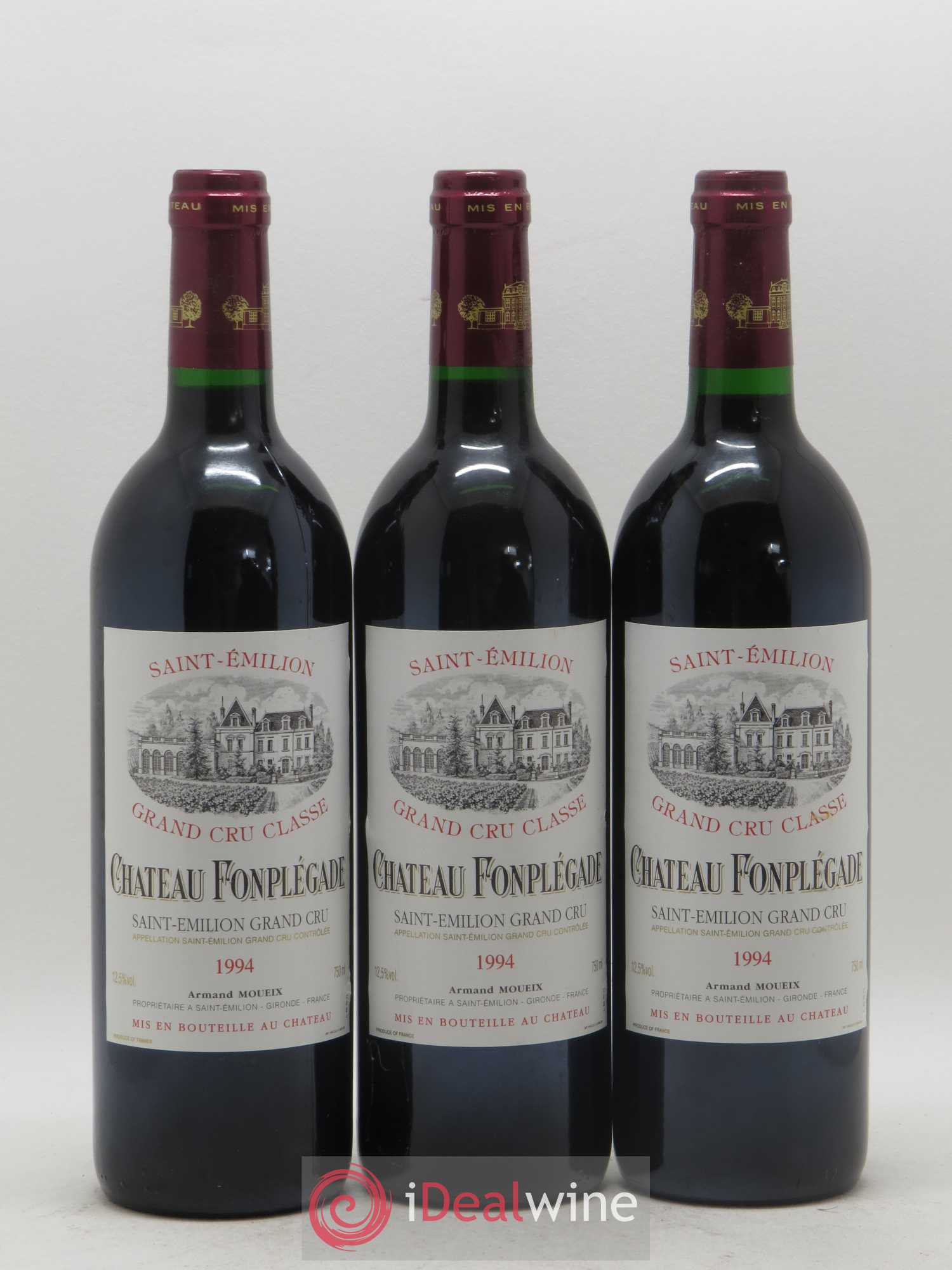 Château Fonplegade Grand Cru Classé 1994 - Lot de 6 bouteilles - 1