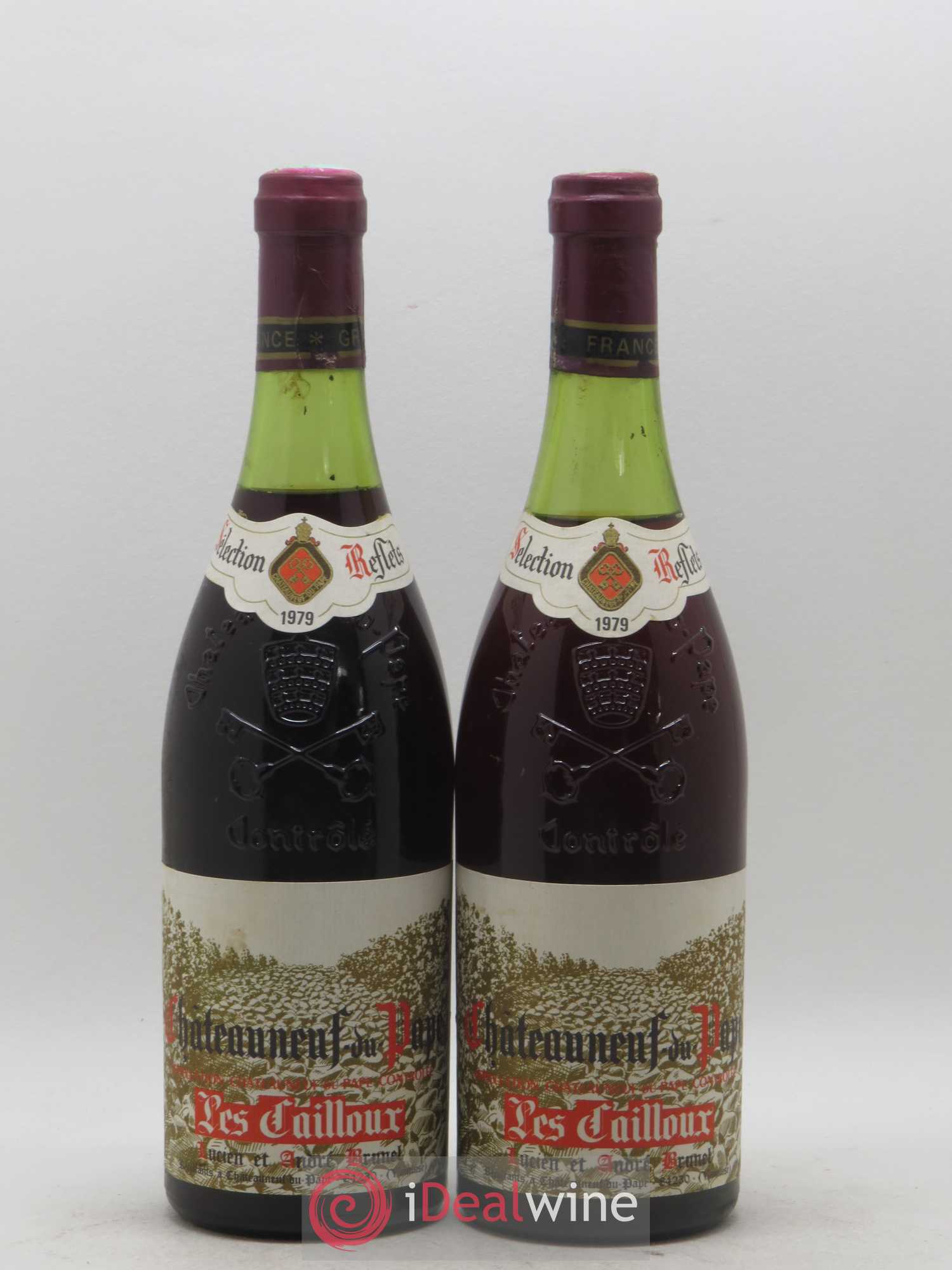 Châteauneuf-du-Pape Les Cailloux André Brunel 1979 - Lot de 2 bouteilles - 0