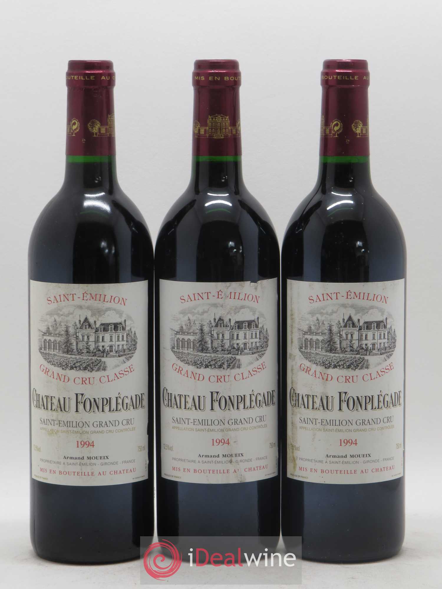Château Fonplegade Grand Cru Classé 1994 - Lot de 12 bouteilles - 2