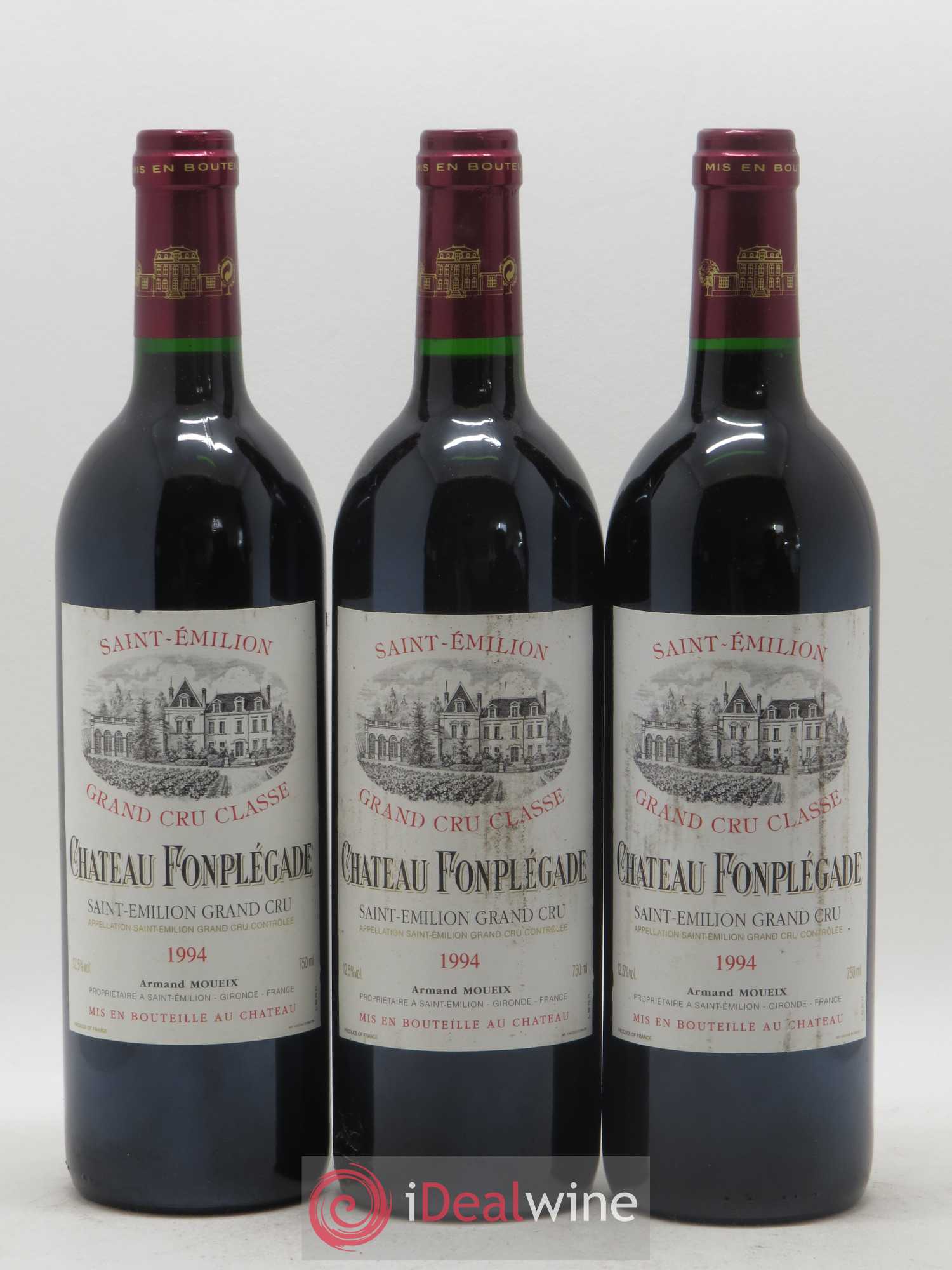Château Fonplegade Grand Cru Classé 1994 - Lot de 12 bouteilles - 3