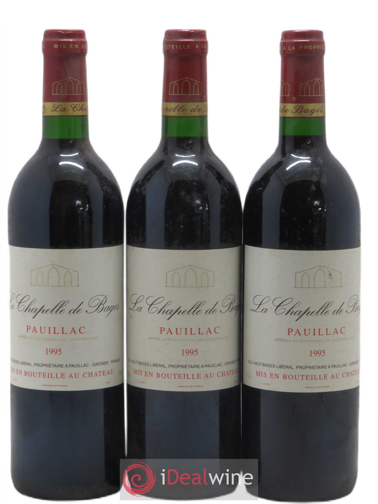 La Chapelle de Haut Bages 1995 - Lot de 3 bouteilles - 0