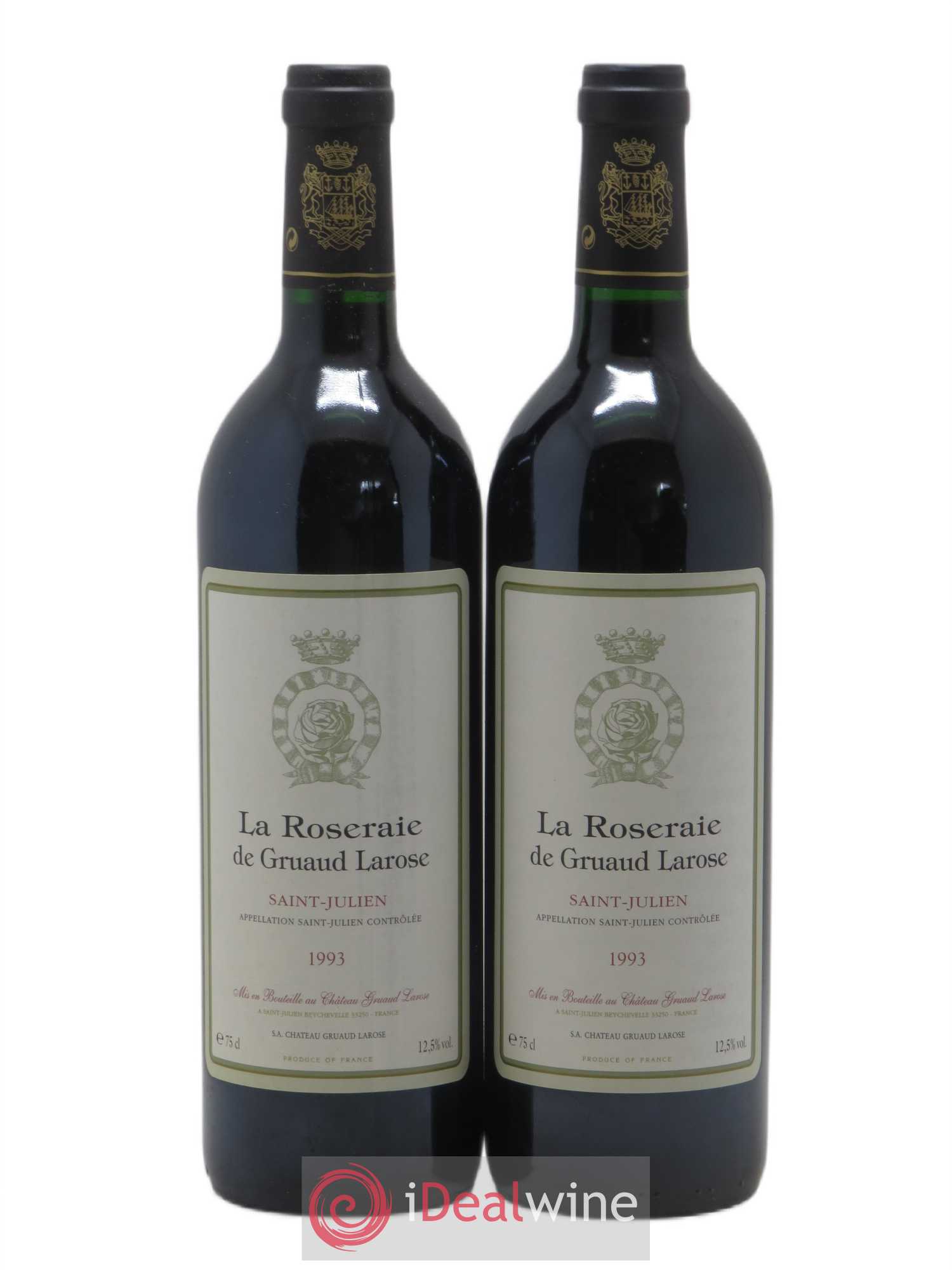 Saint-Julien La Roseraie de Gruaud Larose 1993 - Posten von 2 Flaschen - 0