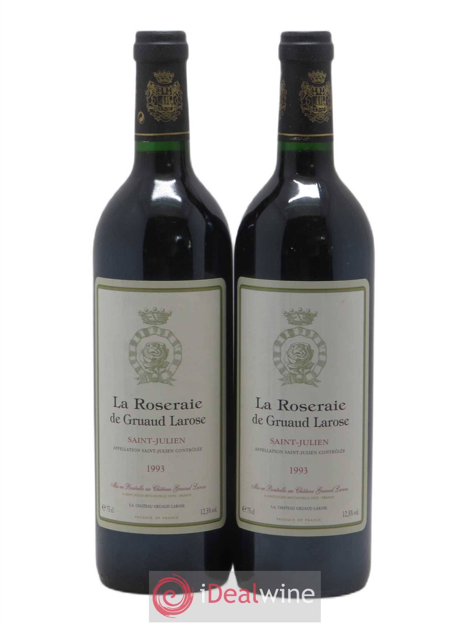 Saint-Julien La Roseraie de Gruaud Larose 1993 - Posten von 2 Flaschen - 0