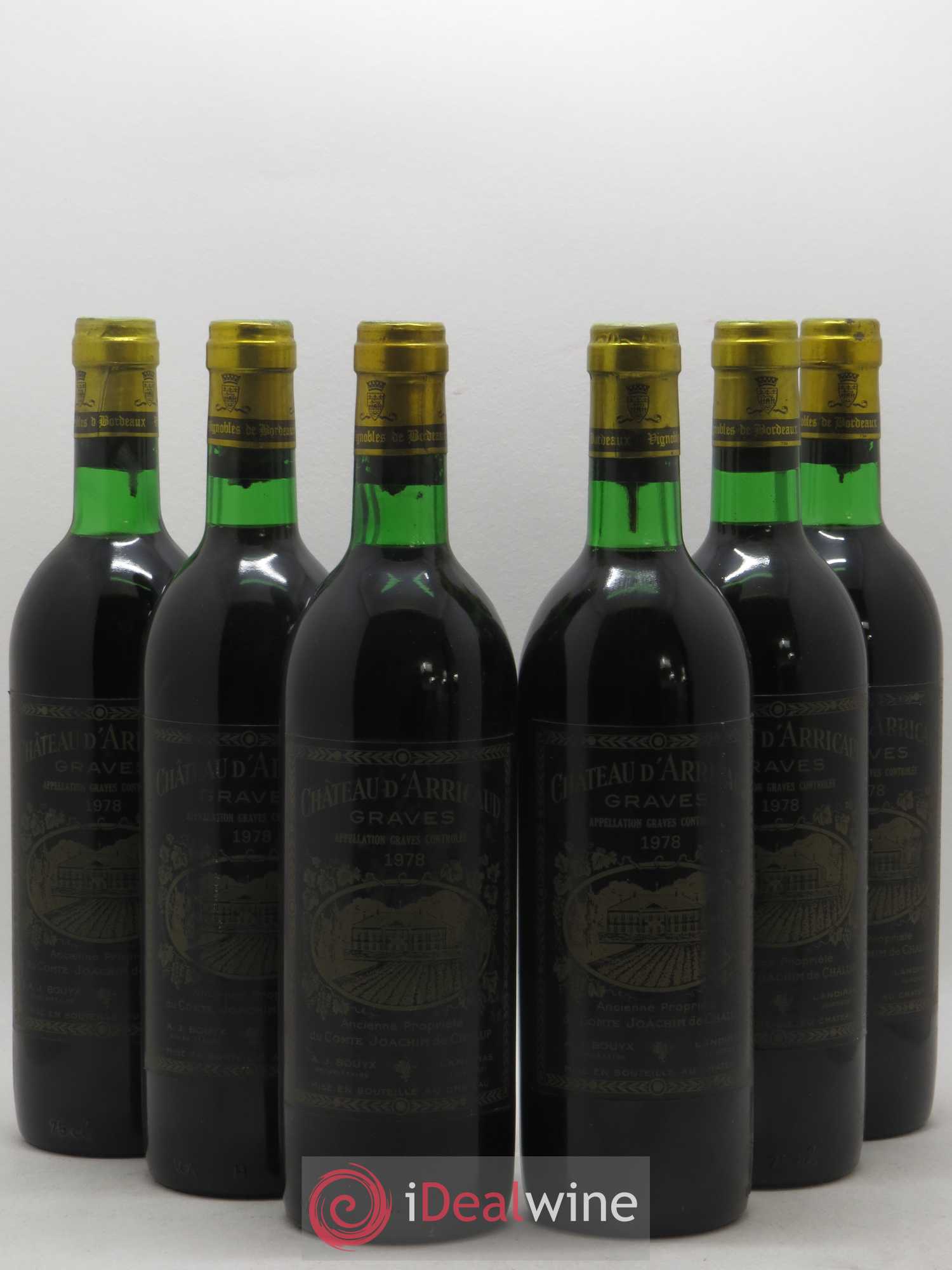 Graves Château d'Arricaud (sans prix de réserve) 1978 - Posten von 6 Flaschen - 0