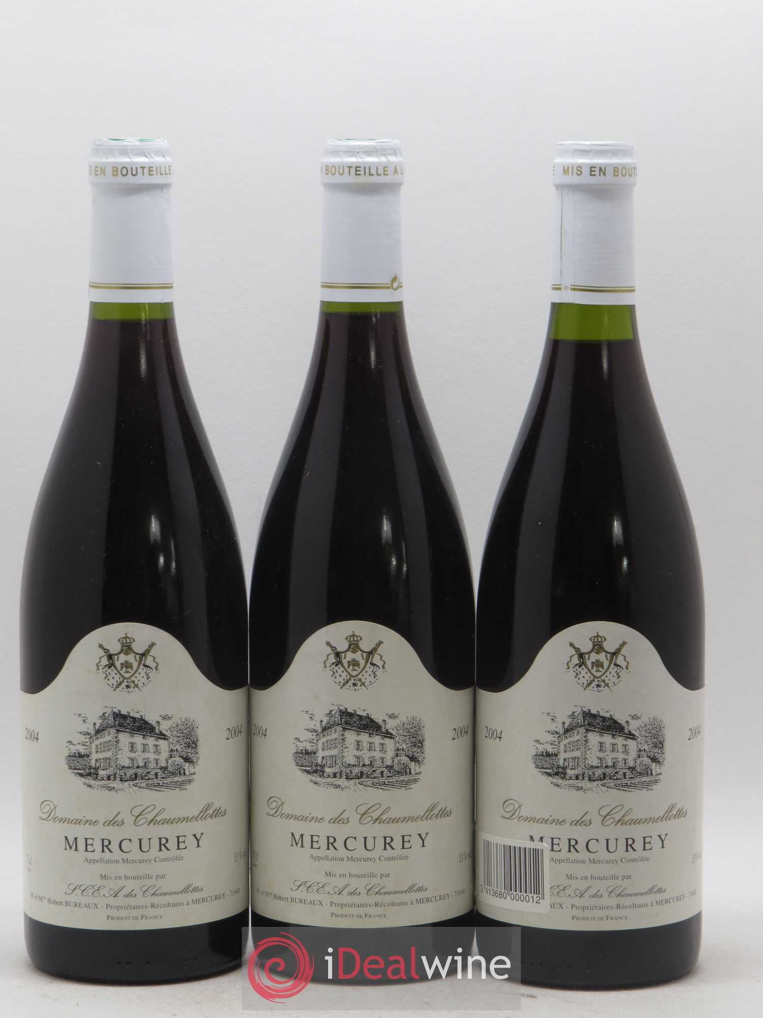 Mercurey Domaine des Chaumelettes 2004 - Posten von 3 Flaschen - 0