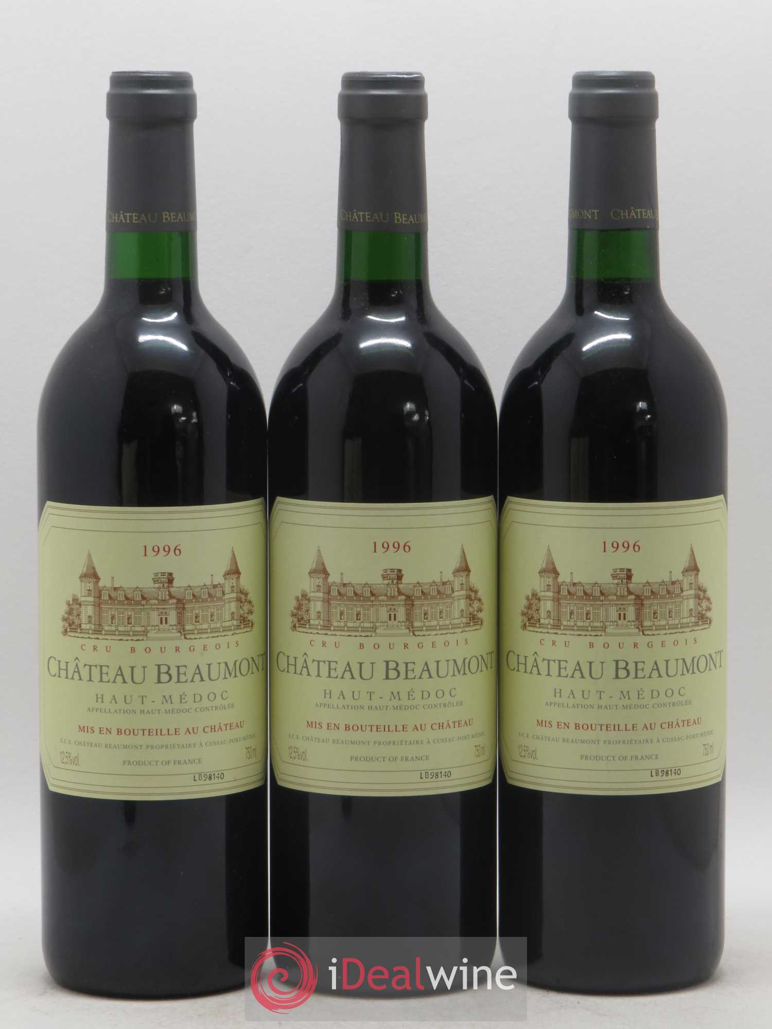 Château Beaumont Cru Bourgeois 1996 - Lot de 6 bouteilles - 1