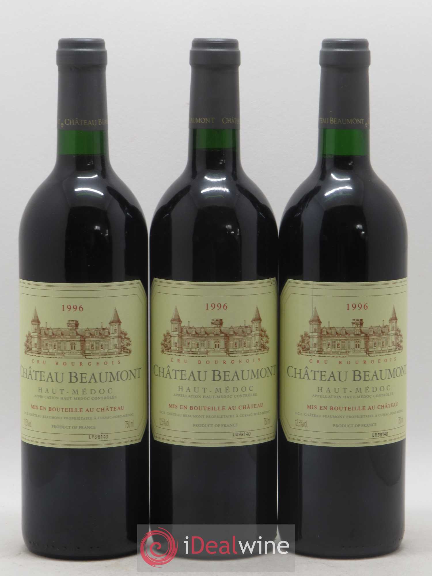 Château Beaumont Cru Bourgeois 1996 - Lot de 6 bouteilles - 2