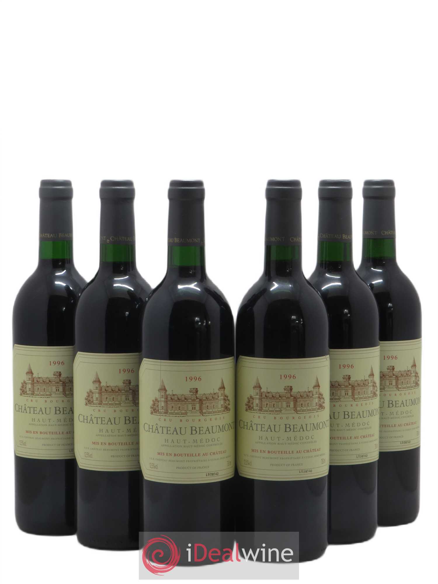 Château Beaumont Cru Bourgeois 1996 - Lot de 6 bouteilles - 0