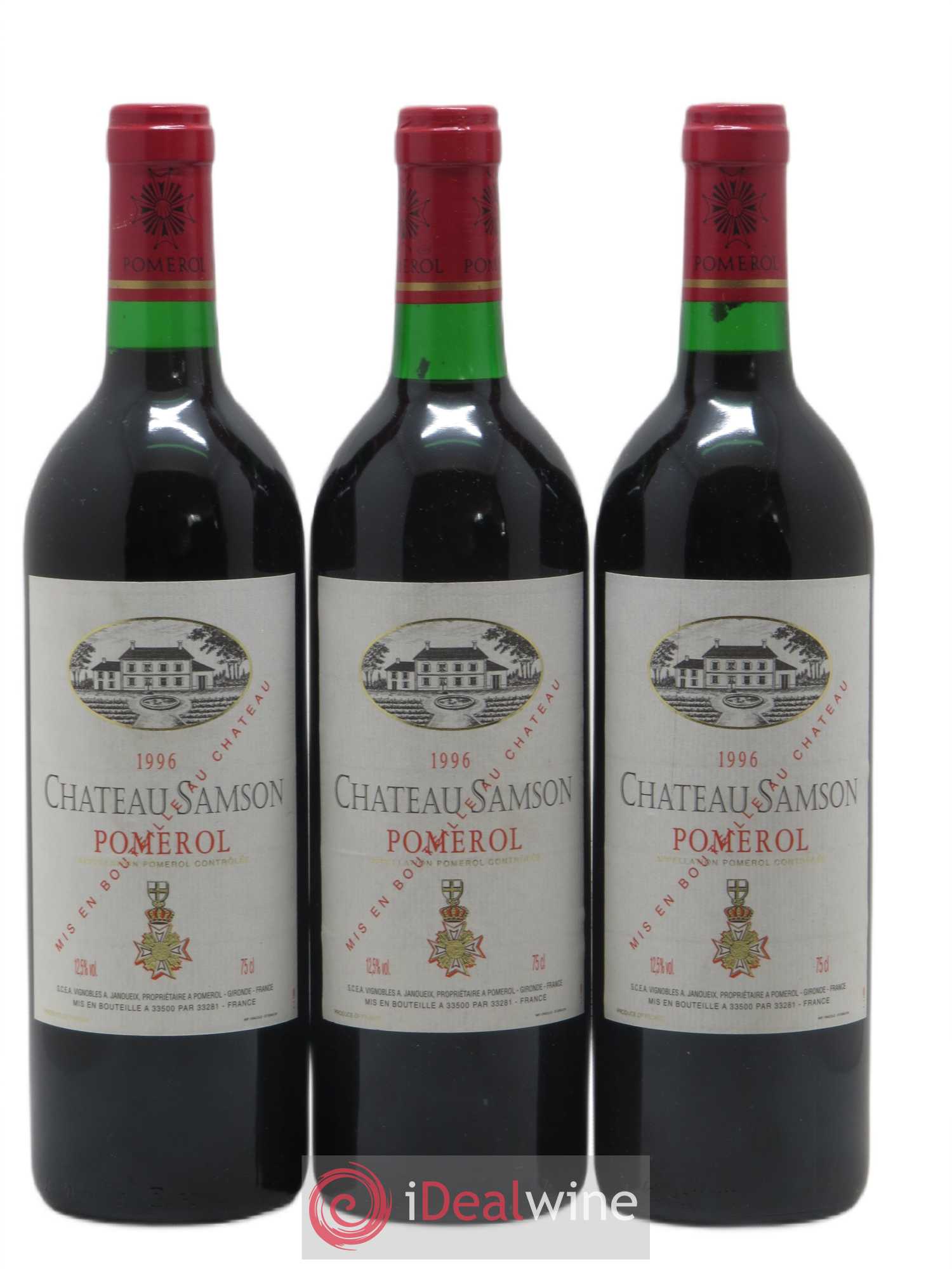 Pomerol Château Samson 1996 - Lot de 3 bouteilles - 0