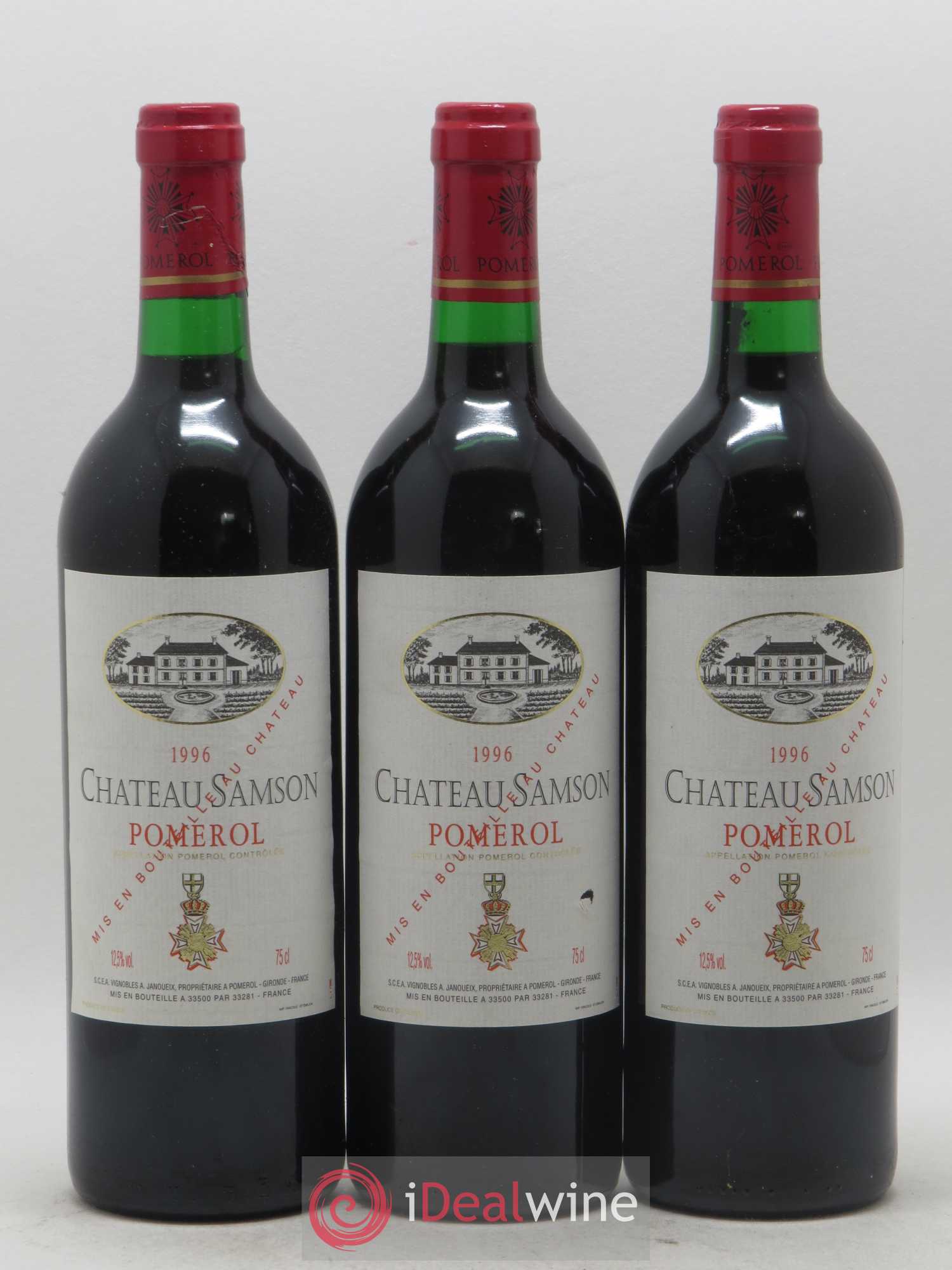 Pomerol Château Samson 1996 - Lot de 3 bouteilles - 0