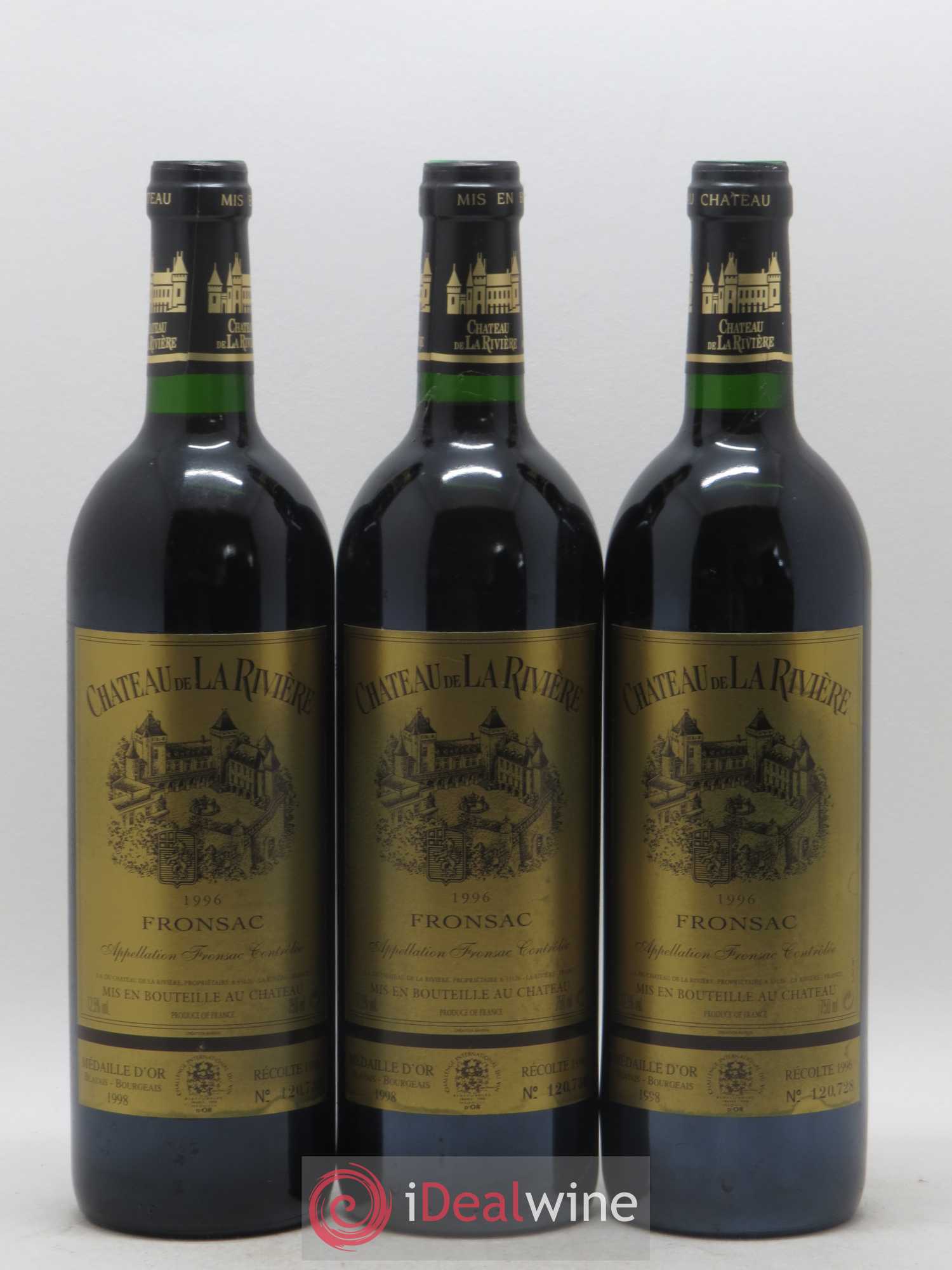 Château de La Rivière (sans prix de réserve) 1996 - Lot de 6 bouteilles - 2