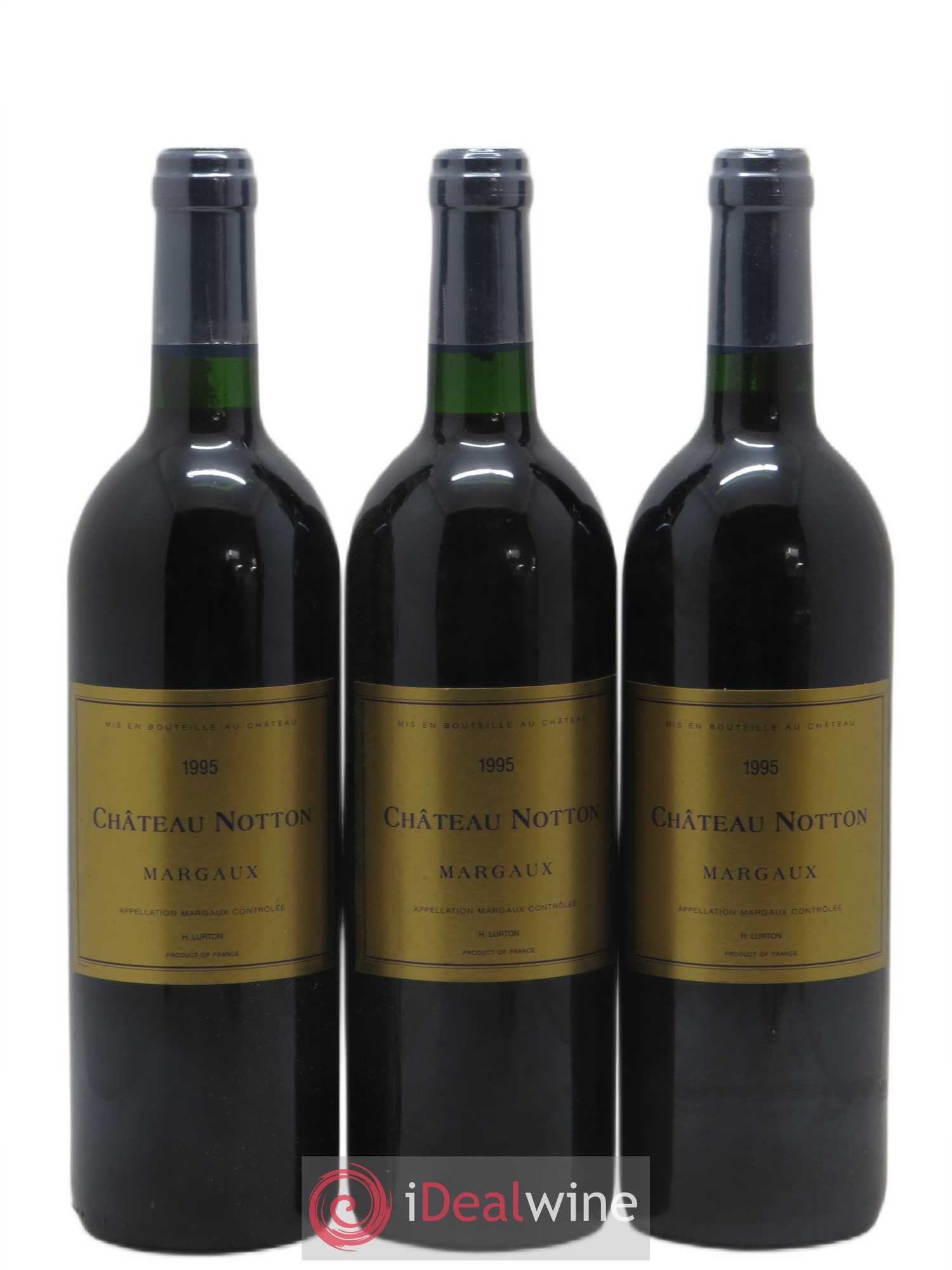 Château Notton 1995 - Lot de 3 bouteilles - 0