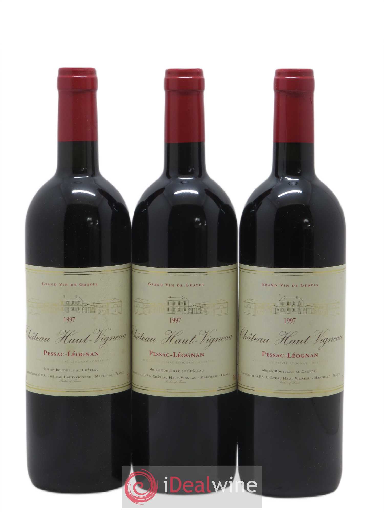Pessac-Léognan Château Haut Vigneau 1997 - Lot de 3 bouteilles - 0