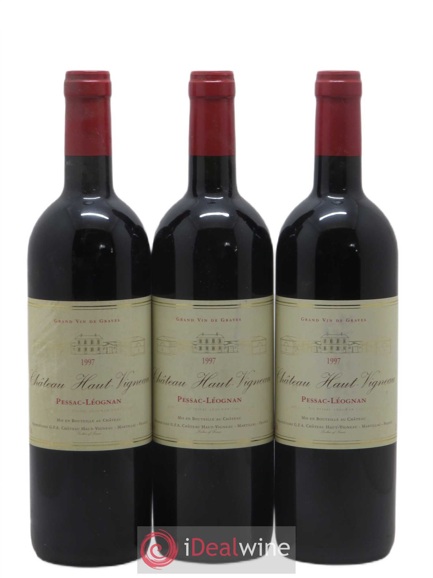 Pessac-Léognan Château Haut Vigneau 1997 - Lot de 3 bouteilles - 0