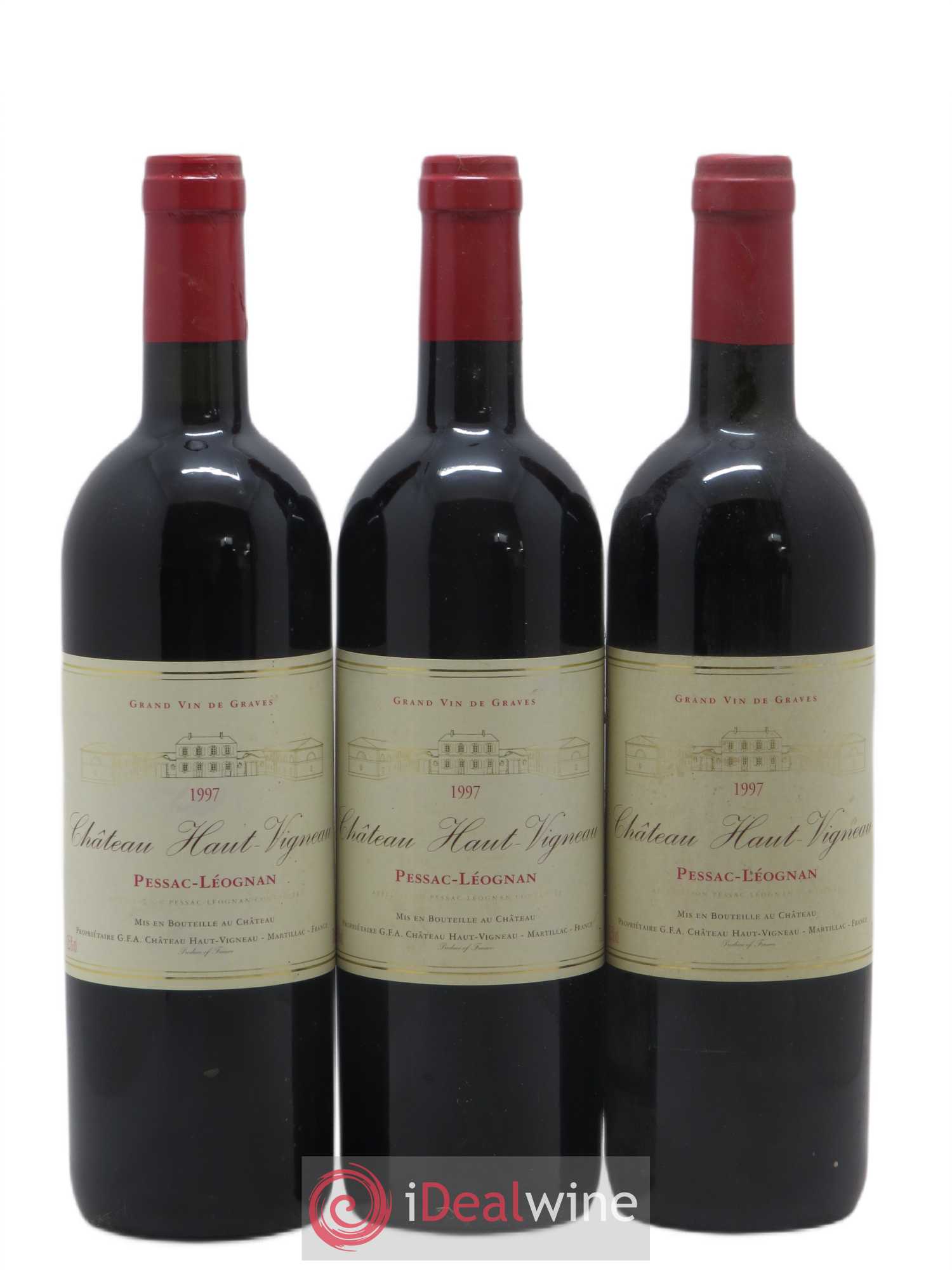 Pessac-Léognan Château Haut Vigneau 1997 - Lot de 3 bouteilles - 0