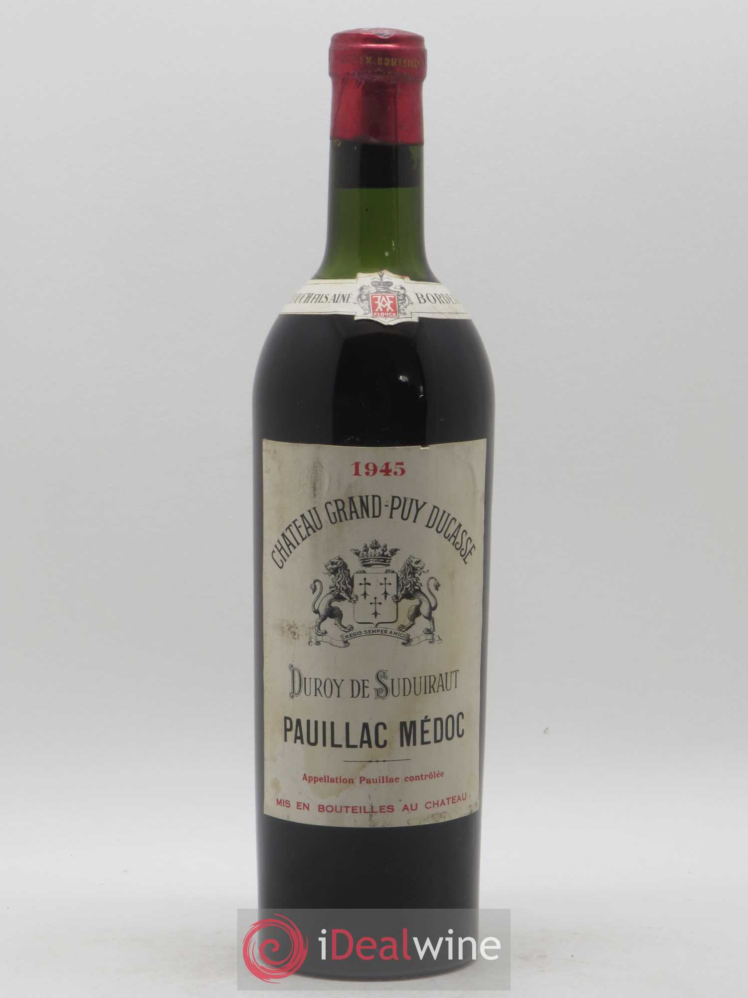 Château Grand Puy Ducasse 5ème Grand Cru Classé 1945 - Lot de 1 bouteille - 0