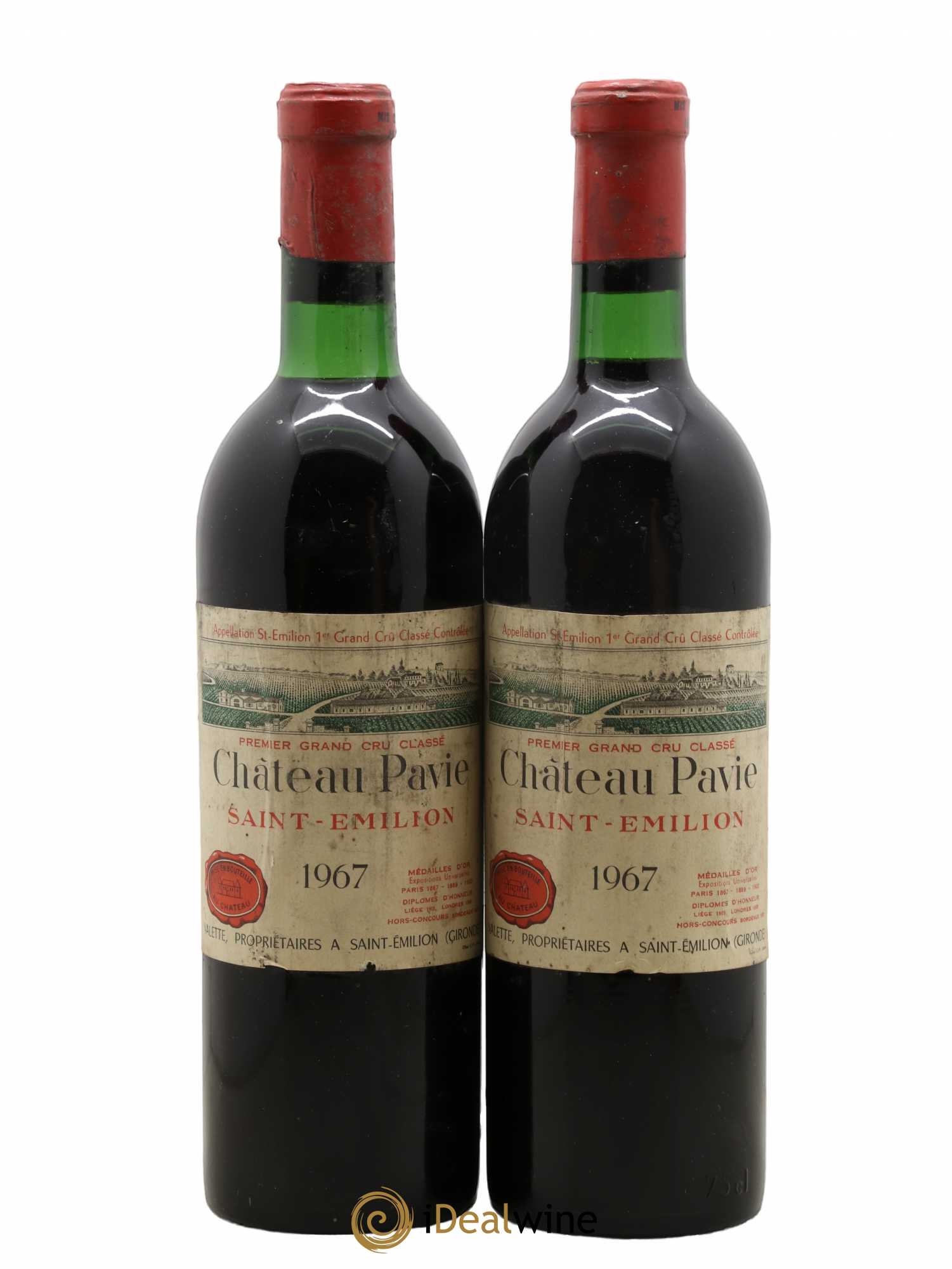 Château Pavie 1er Grand Cru Classé A 1967 - Lot de 2 bouteilles - 0