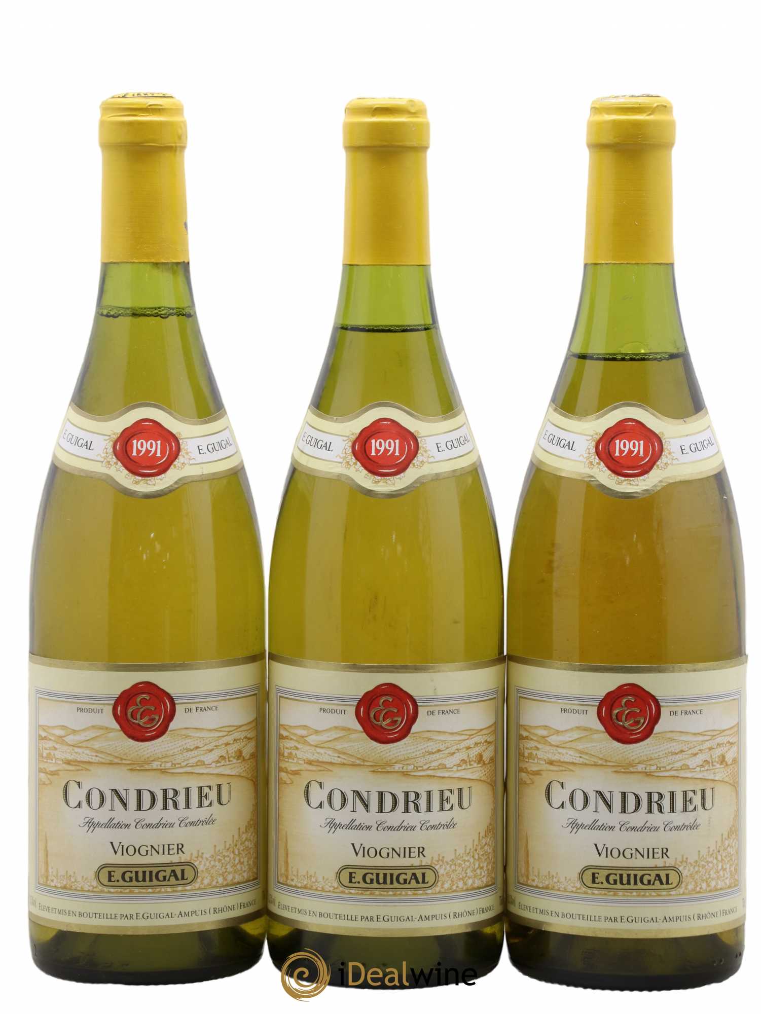 Condrieu Guigal 1991 - Lot de 3 bouteilles - 0