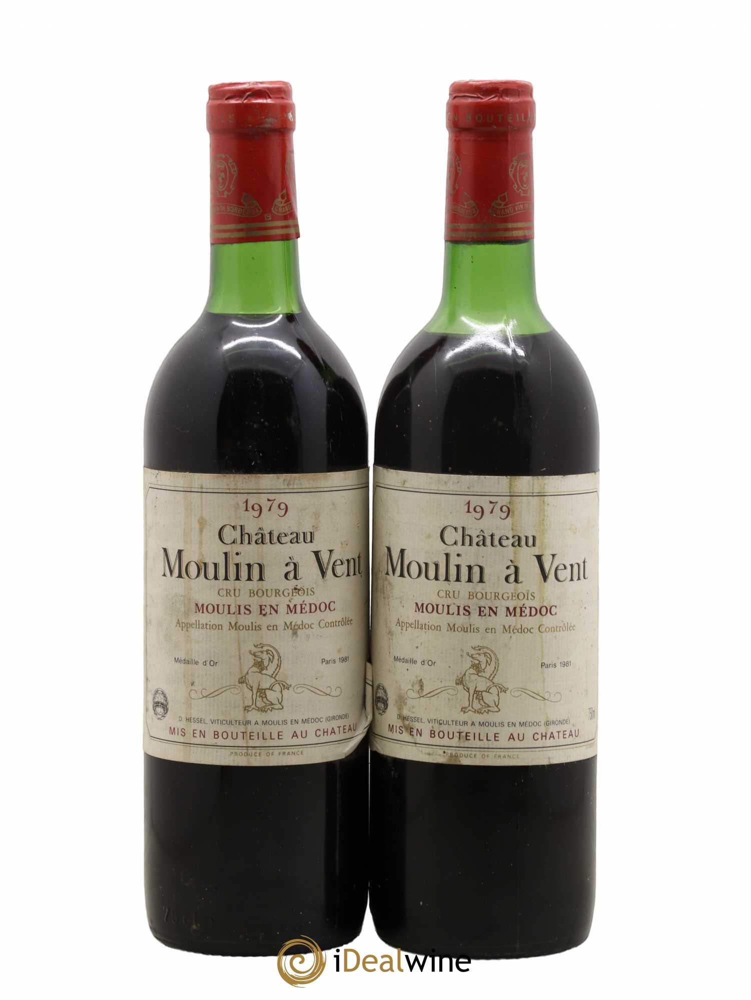 Moulis en Médoc Chateau Moulin A Vent 1979 - Posten von 2 Flaschen - 0