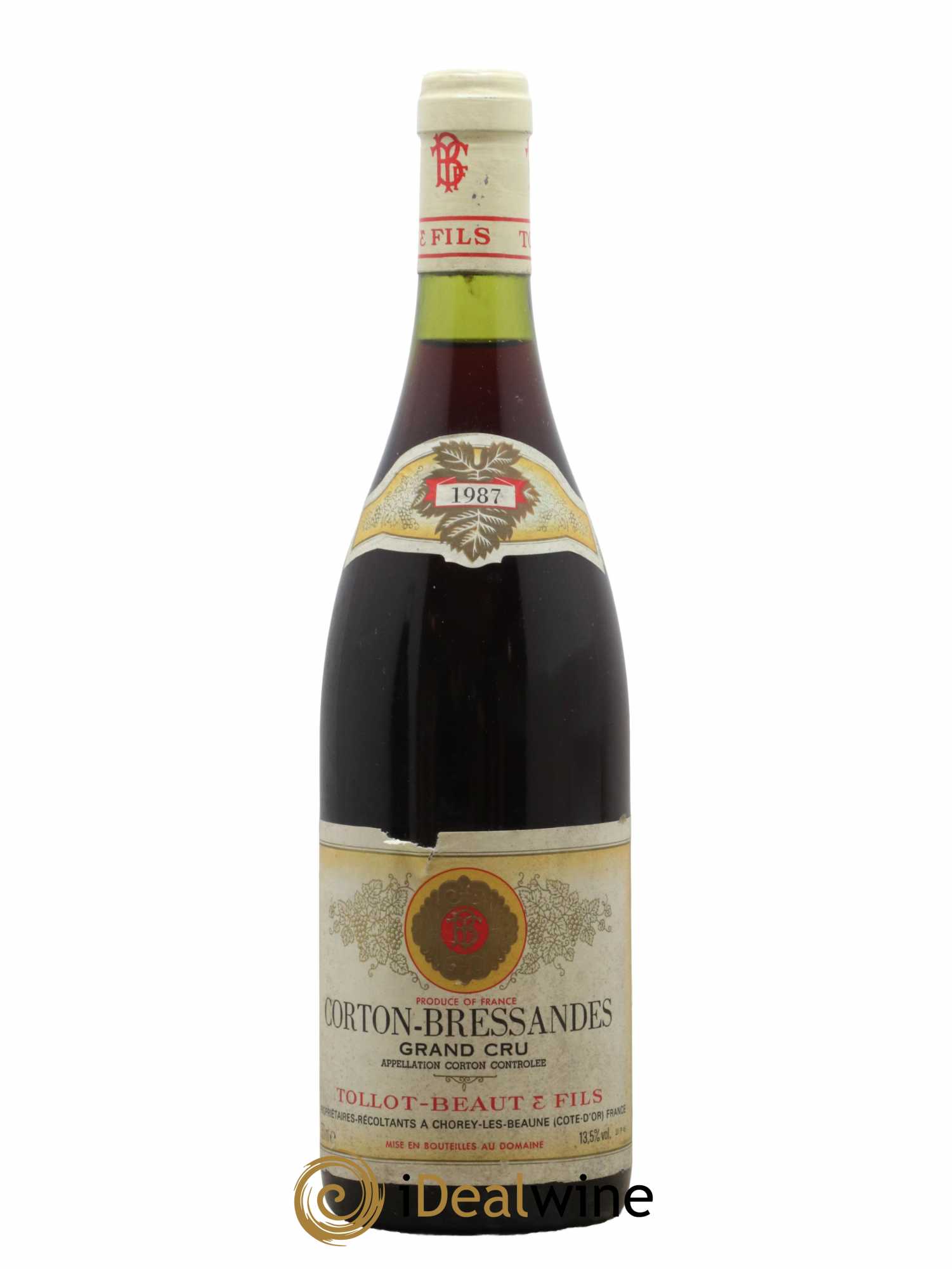 Corton-Bressandes Grand Cru Tollot Beaut (Domaine) 1987 - Lot de 1 bouteille - 0