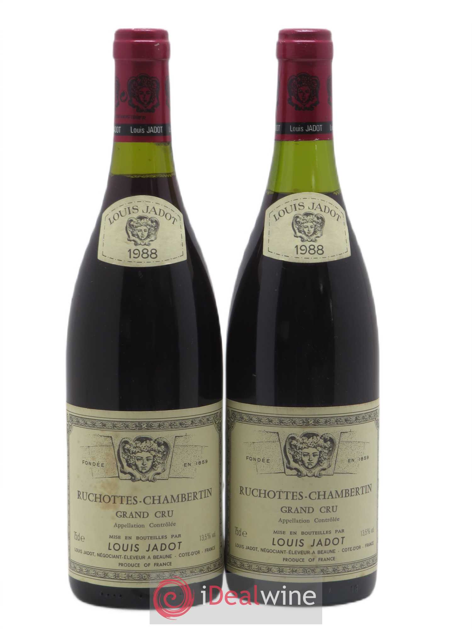 Ruchottes-Chambertin Grand Cru Louis Jadot 1988 - Lot de 2 bouteilles - 0