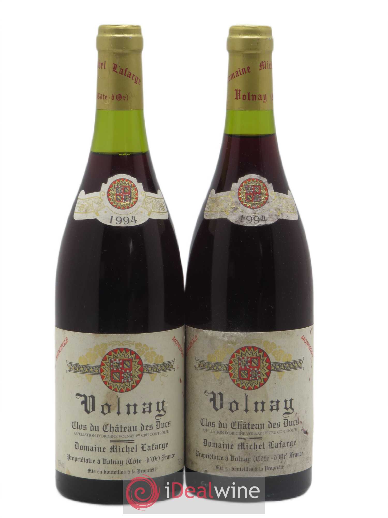 Volnay 1er Cru Clos du Château des Ducs Lafarge (Domaine) 1994 - Lot de 2 bouteilles - 0