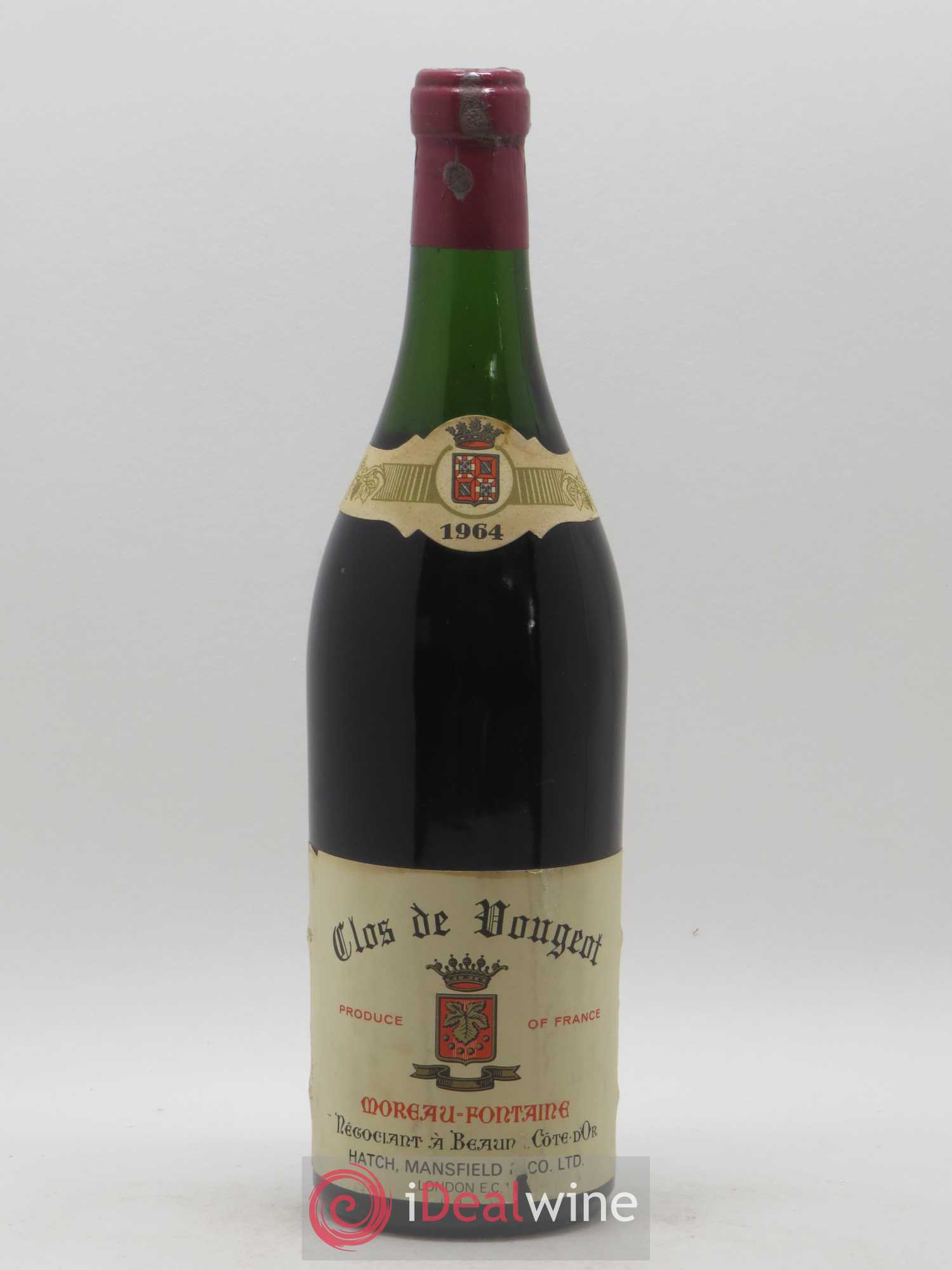 Clos de Vougeot Grand Cru Moreau Fontaine 1964 - Lot de 1 bouteille - 0