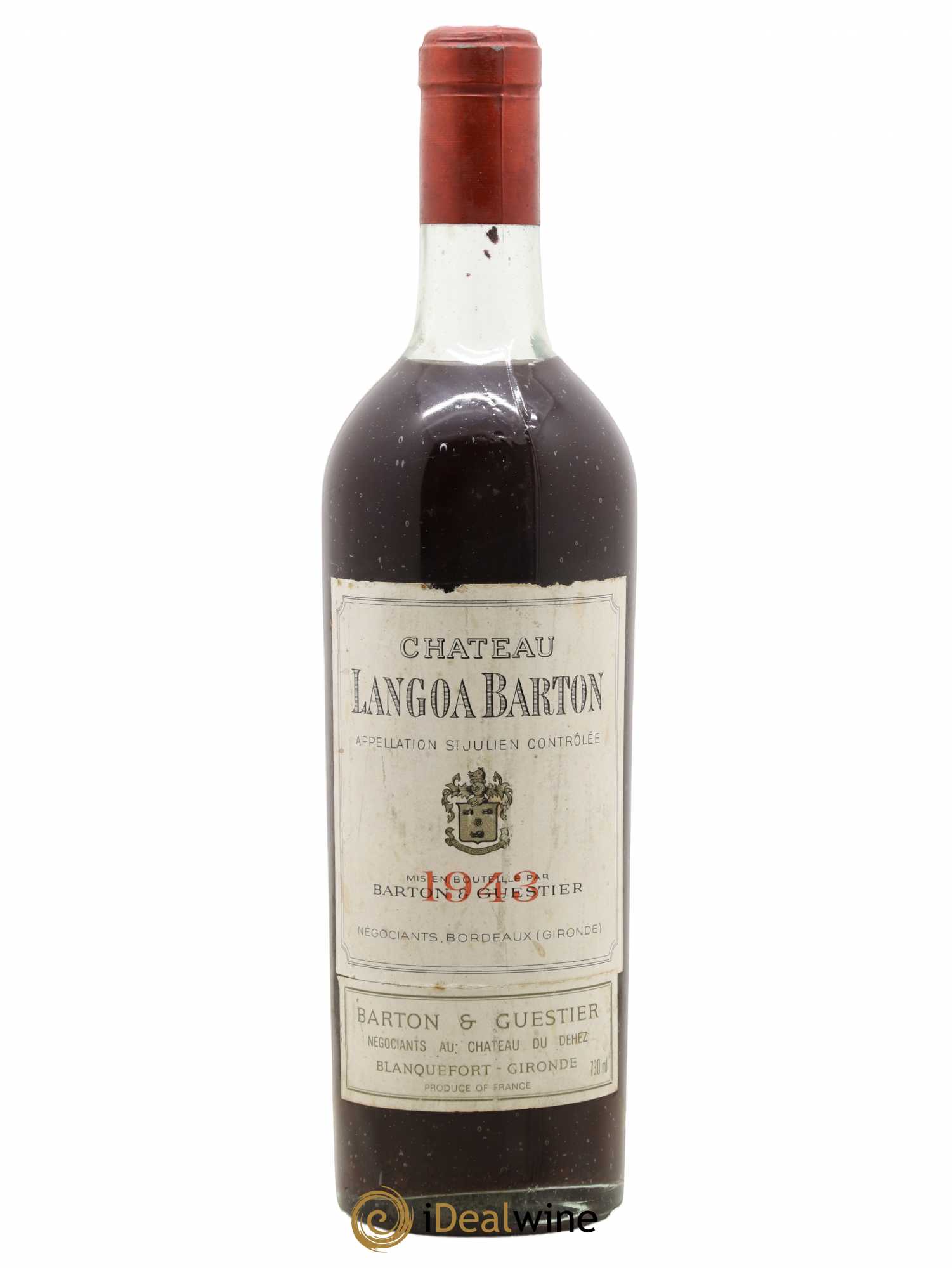 Château Langoa Barton 3ème Grand Cru Classé 1943 - Lot de 1 bouteille - 0