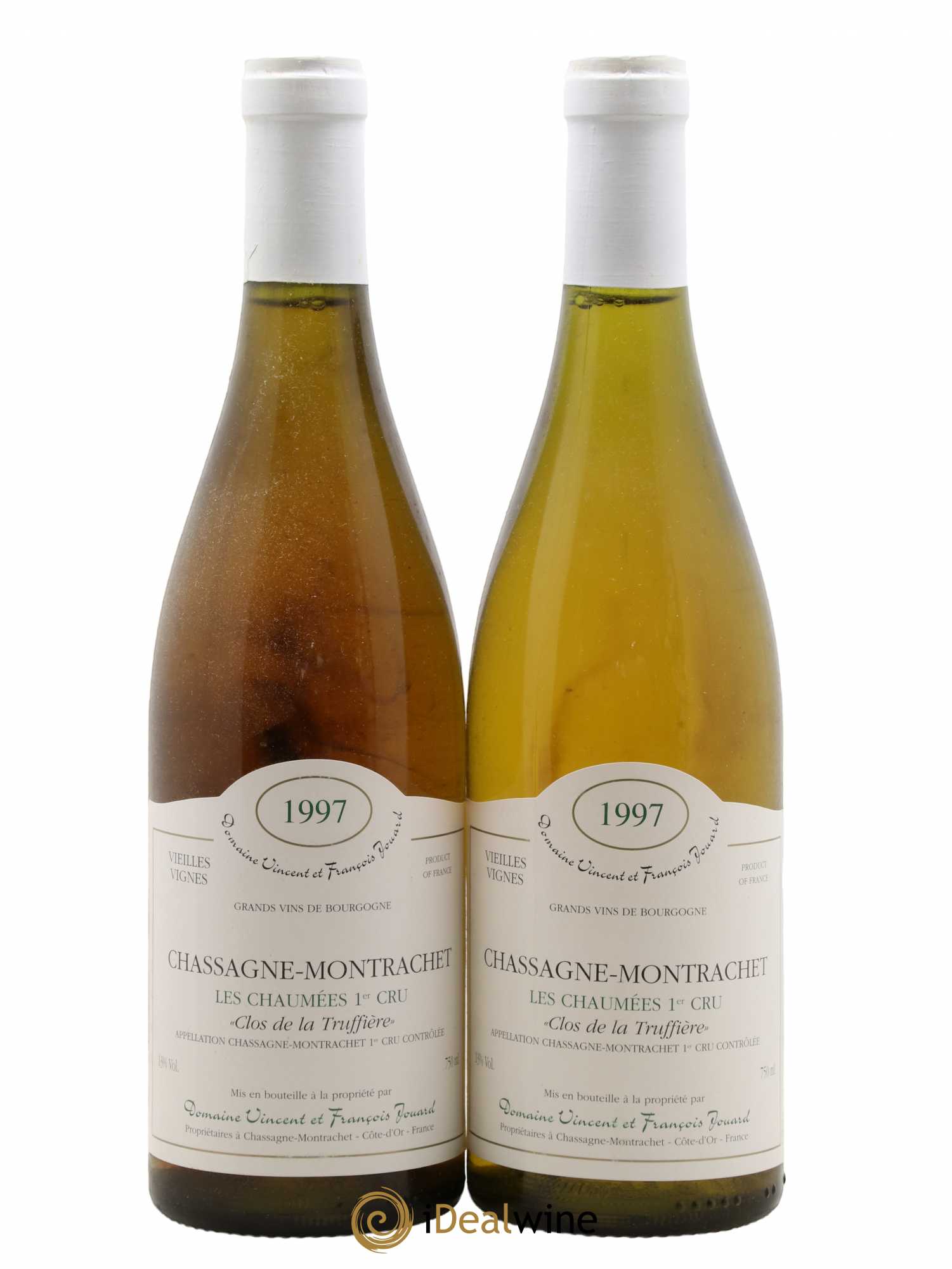 Chassagne-Montrachet 1er Cru Vieilles Vignes Les Chaumees Clos De La Truffiere Vincent & Francois Jouard 1997 - Posten von 2 Flaschen - 0