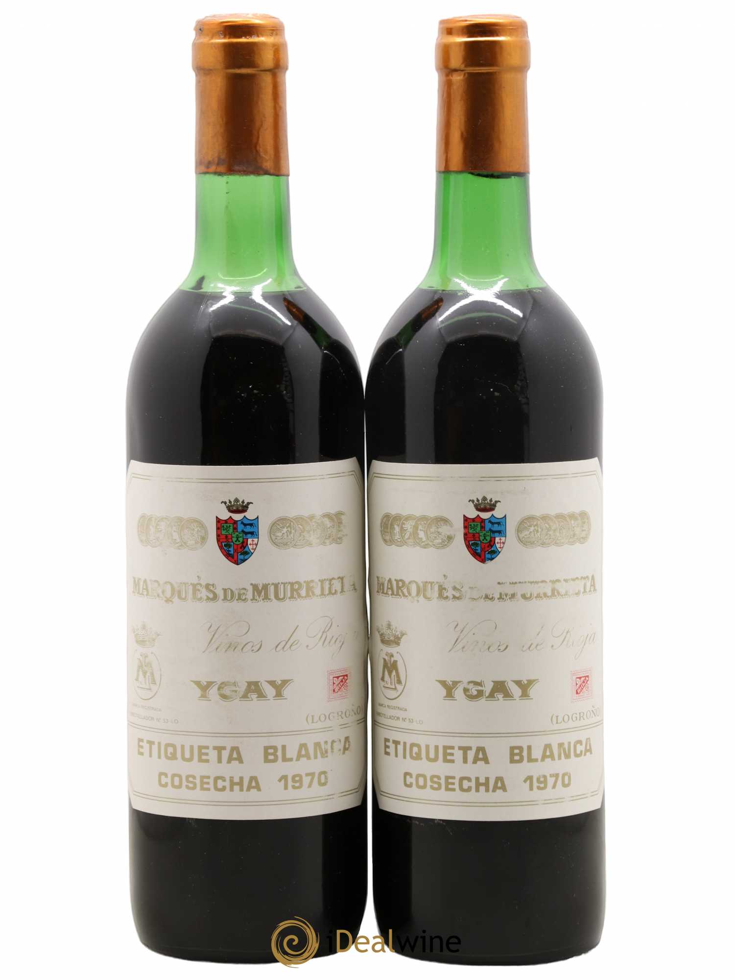 Rioja DOCA Ygay Etiqueta blanca Marques de Murrieta 1970 - Lotto di 2 bottiglie - 0