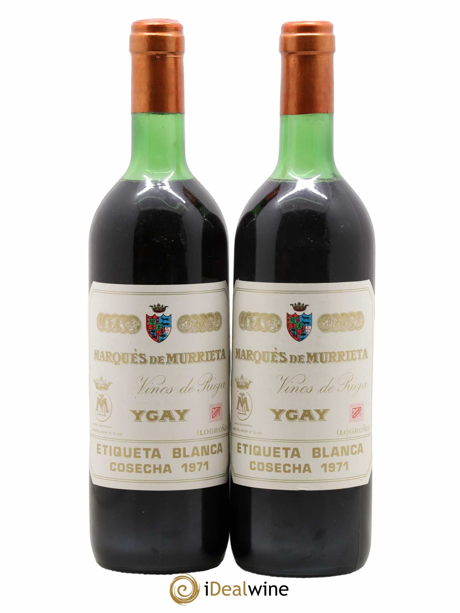 Rioja DOCA Ygay Etiqueta blanca Marques de Murrieta 1971 - Lotto di 2 bottiglie - 0