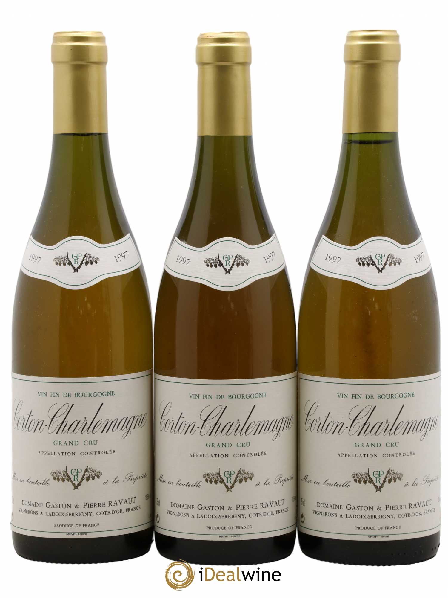 Corton-Charlemagne Grand Cru Gason & Pierre Ravaut 1997 - Lot de 3 bouteilles - 0