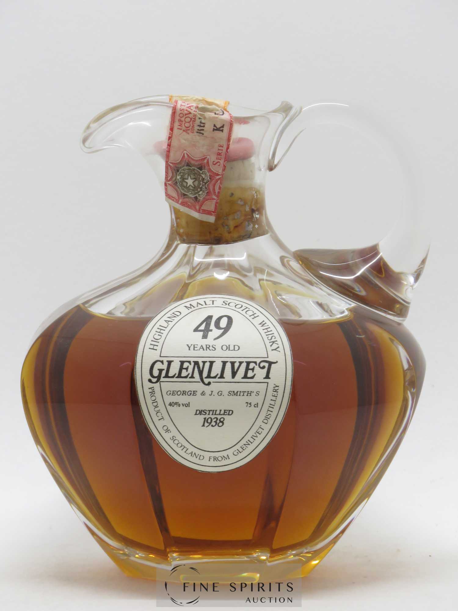 Glenlivet 49 years 1938 Of. Decanter - Lot de 1 bouteille - 1