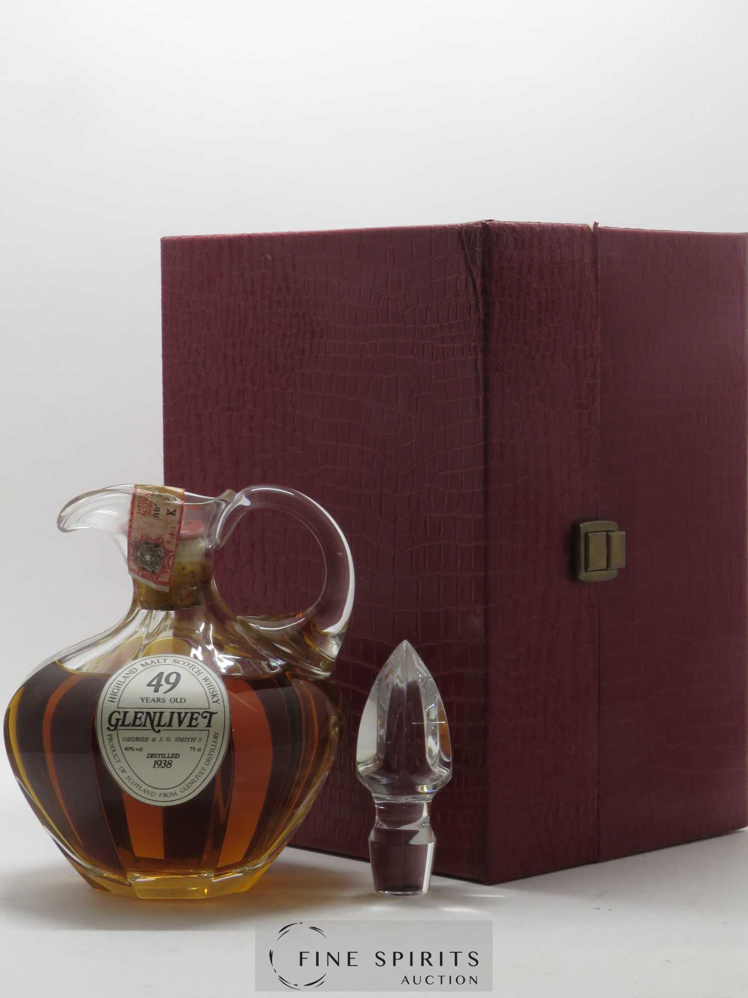 Glenlivet 49 years 1938 Of. Decanter - Lot de 1 bouteille - 0