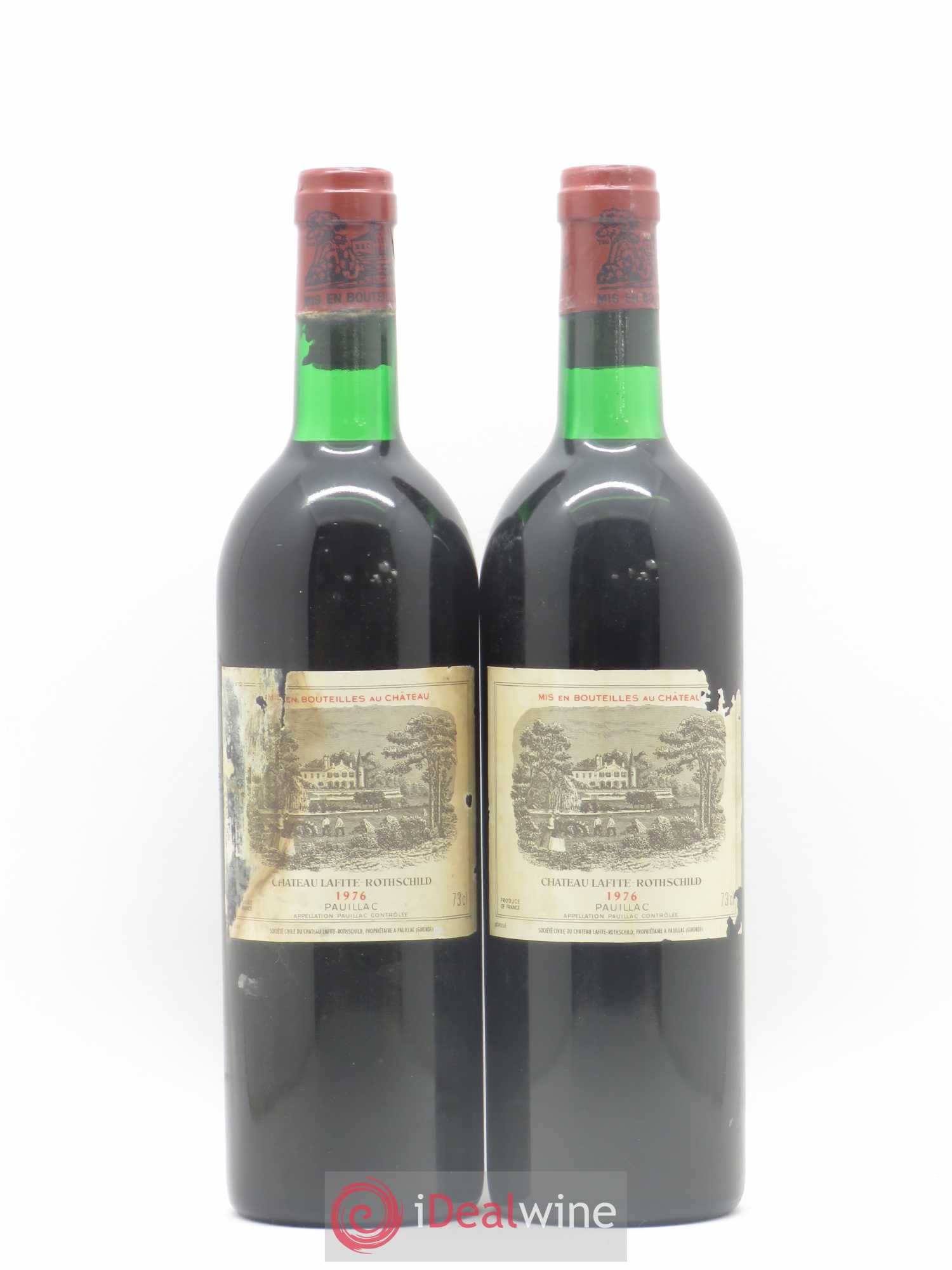 Château Lafite Rothschild 1er Grand Cru Classé 1976 - Lot de 2 bouteilles - 0