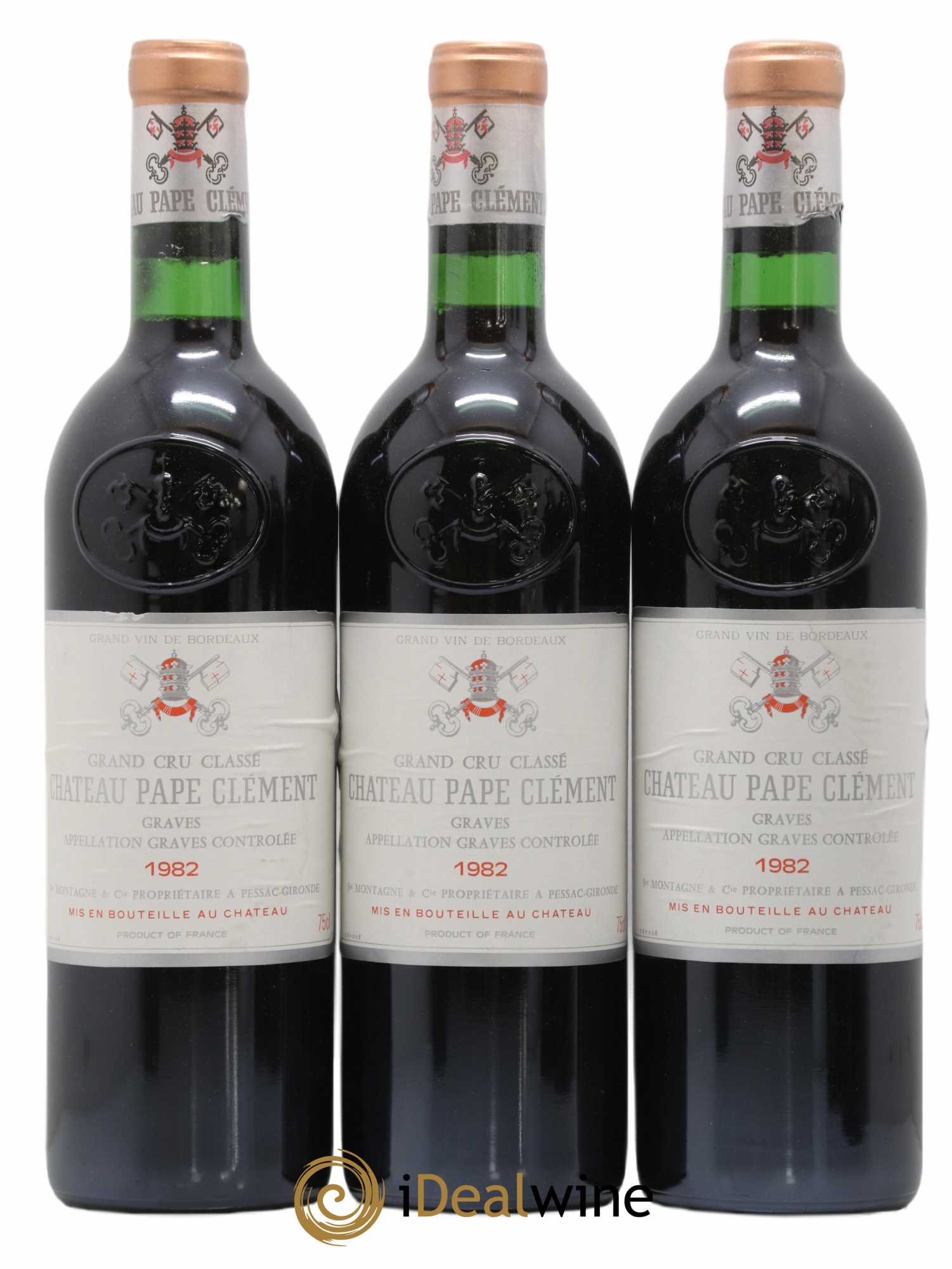 Château Pape Clément Cru Classé de Graves 1982 - Lot de 6 bouteilles - 1