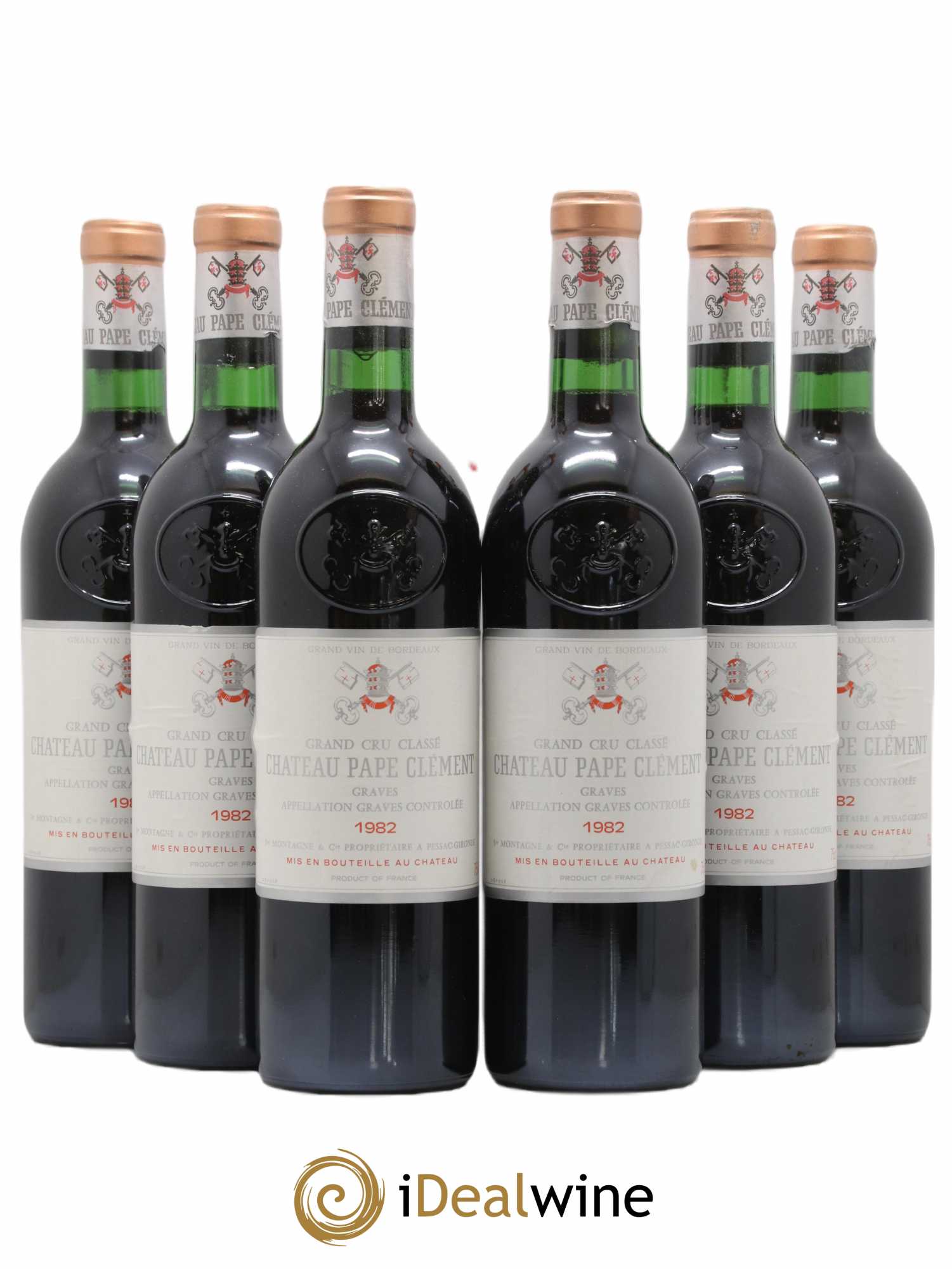 Château Pape Clément Cru Classé de Graves 1982 - Lot de 6 bouteilles - 0