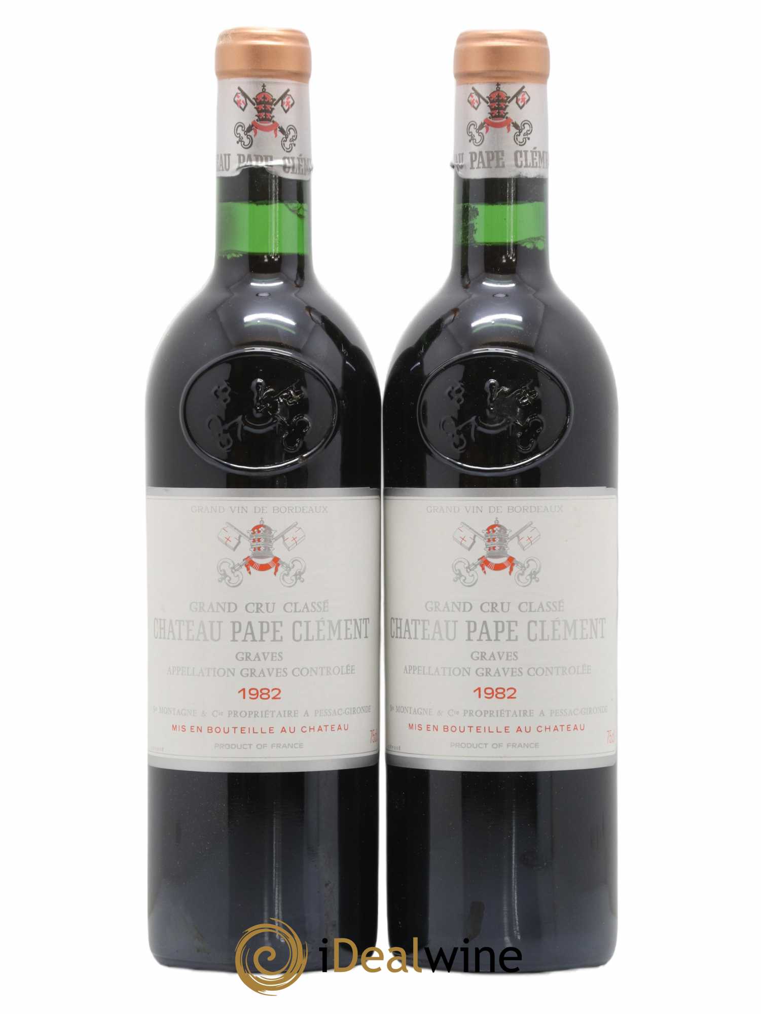 Château Pape Clément Cru Classé de Graves 1982 - Lot de 2 bouteilles - 0
