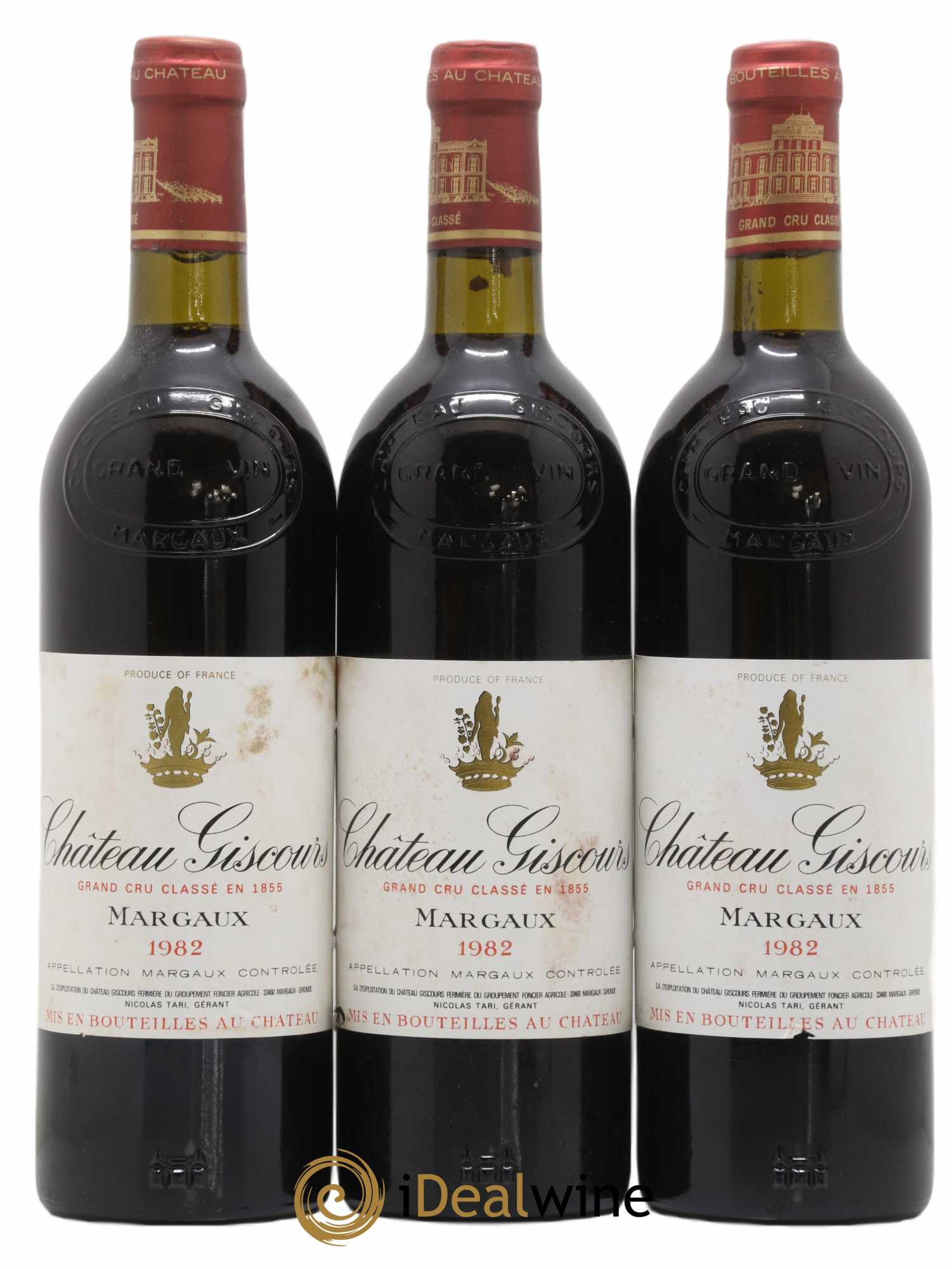 Château Giscours 3ème Grand Cru Classé 1982 - Lot de 3 bouteilles - 0
