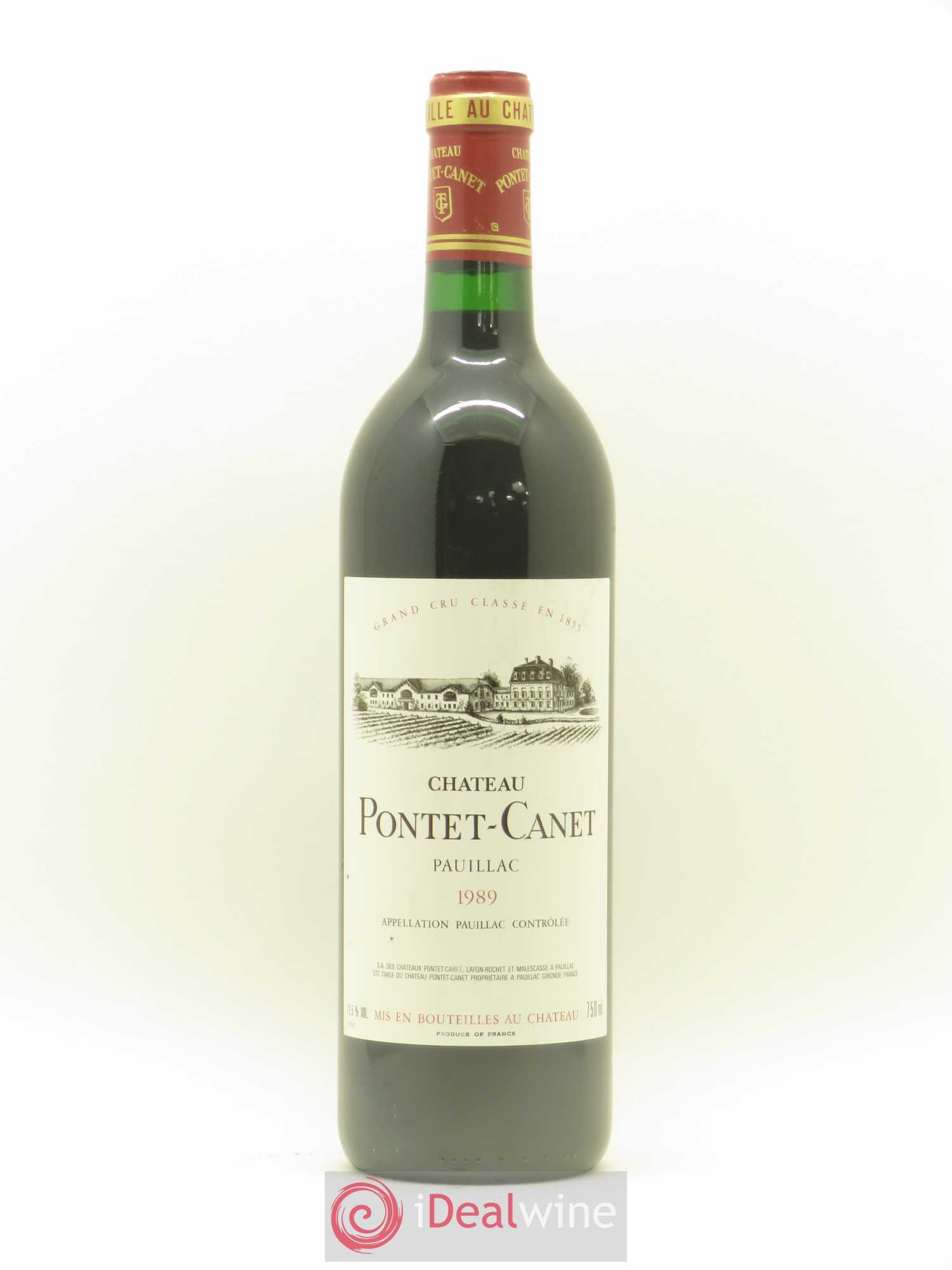 Château Pontet Canet 5ème Grand Cru Classé 1989 - Lot de 1 bouteille - 0