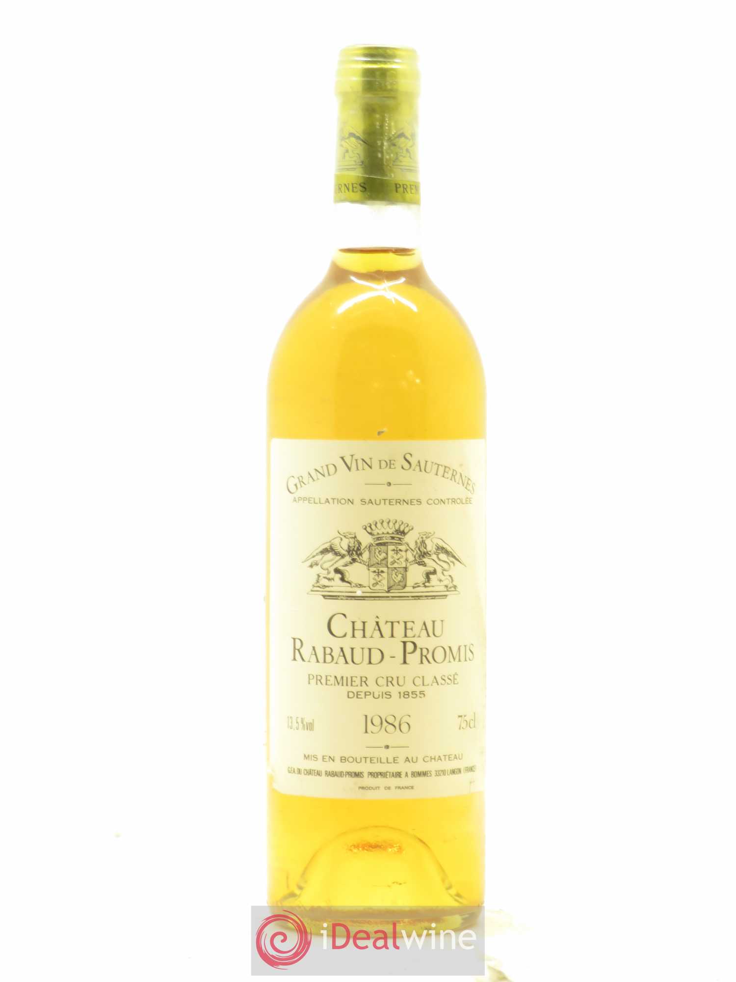 Château Rabaud Promis 1er Grand Cru Classé 1986 - Posten von 1 Flasche - 0